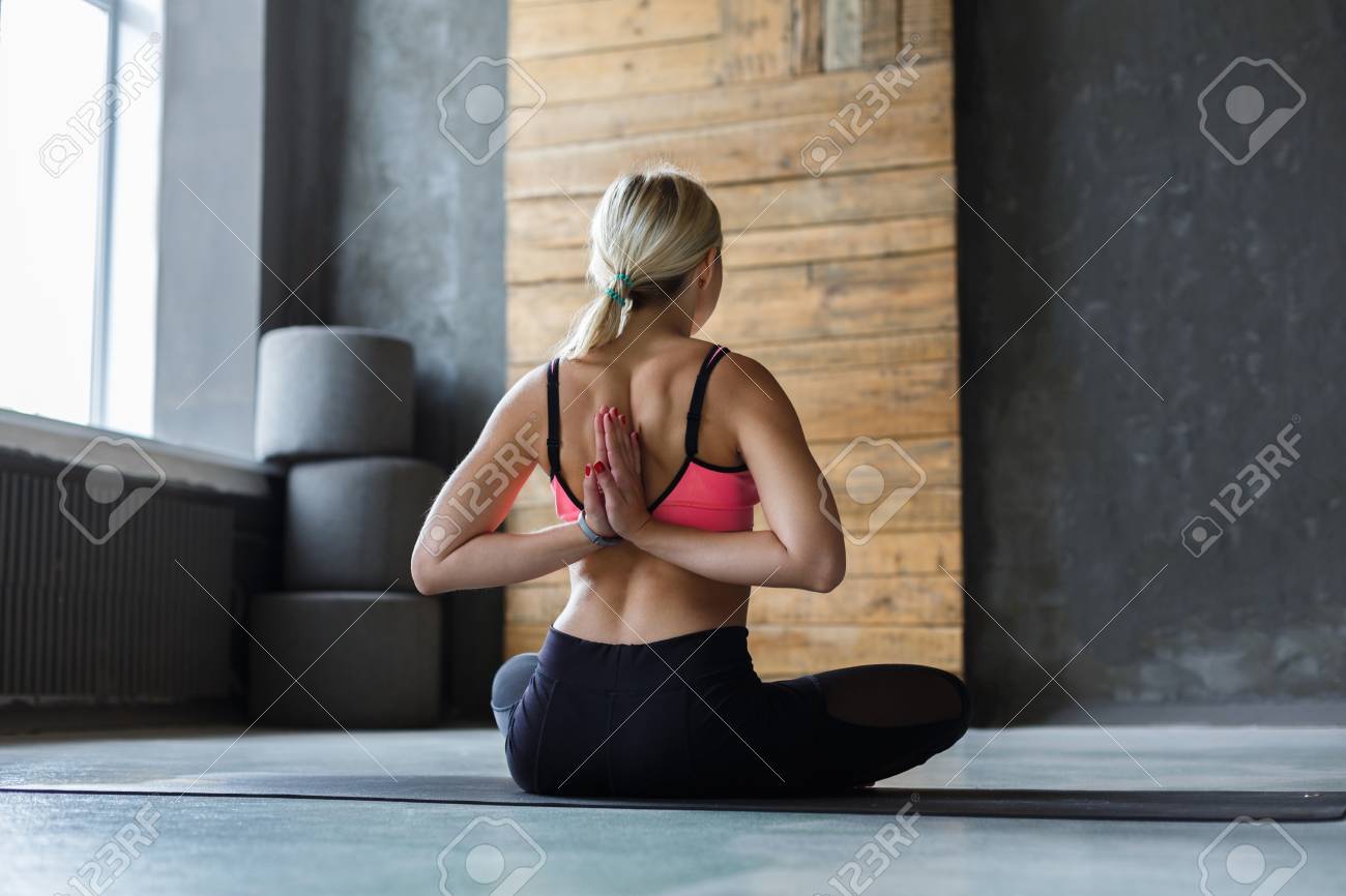 young woman in yoga
