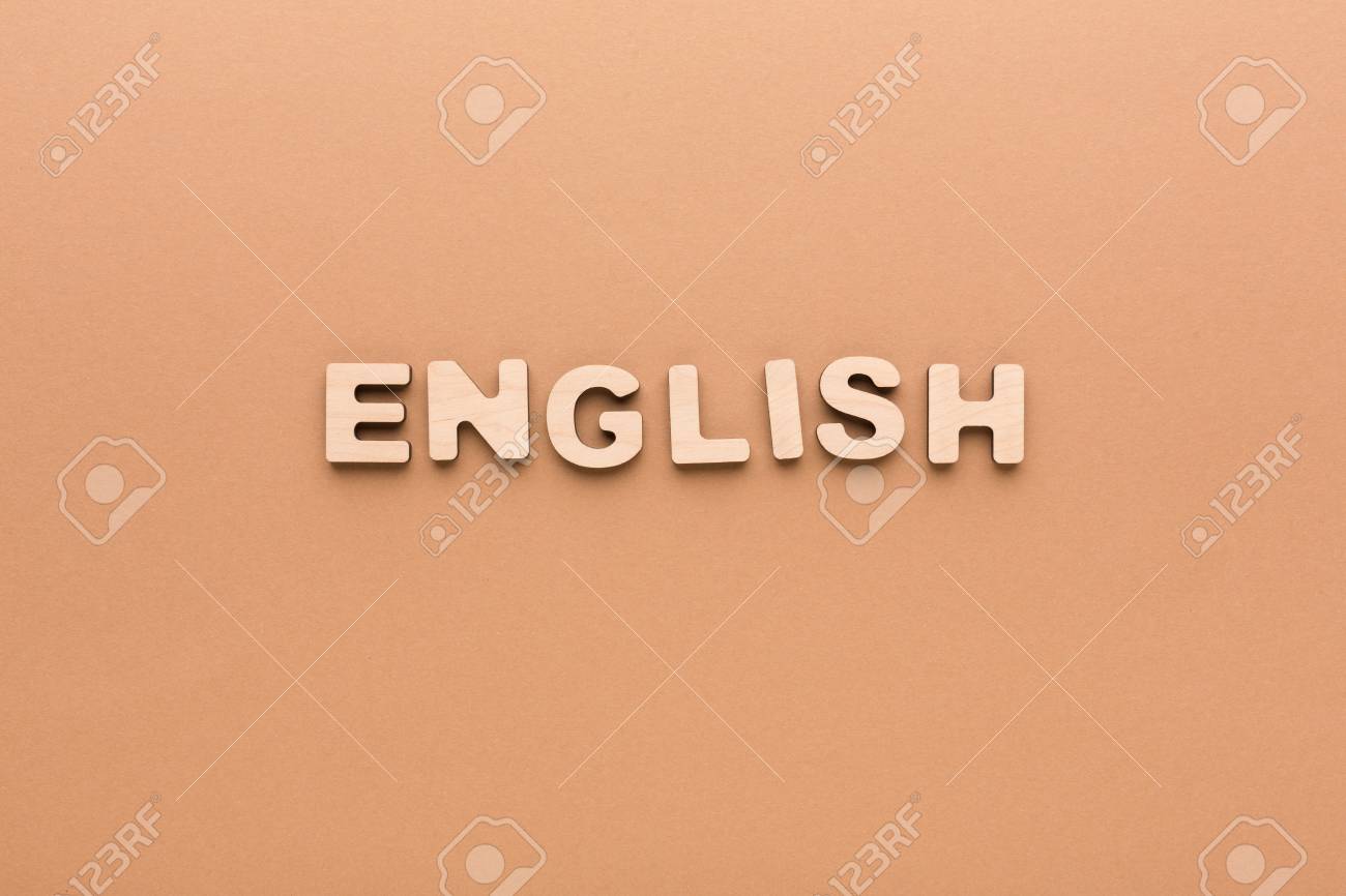 Word 英語ベージュ色の背景で 外国語学習 教育の概念 の写真素材 画像素材 Image