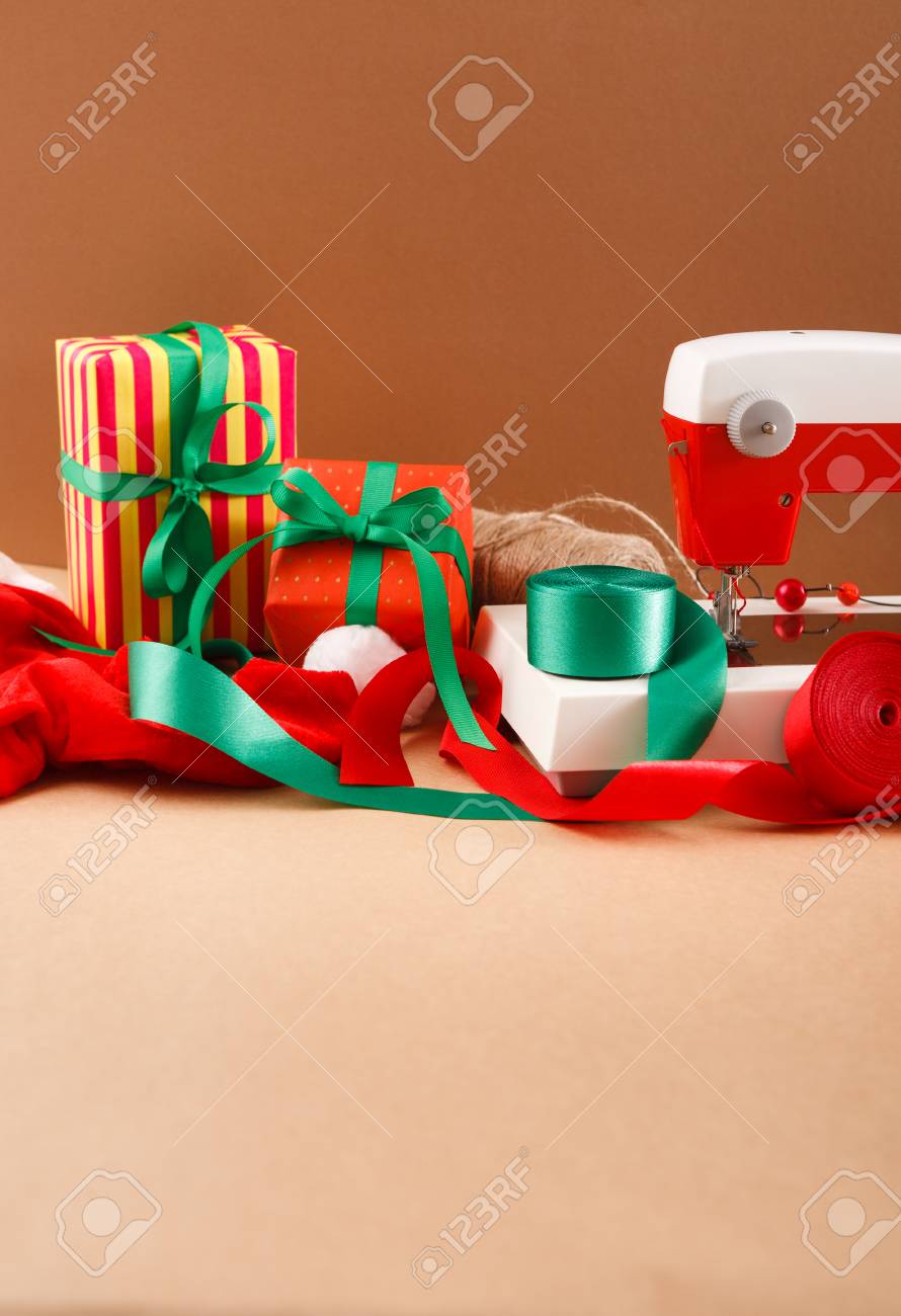 Rodillo de la cinta de feliz Navidad Artesanía Coser Envoltura de Regalo Decoración C