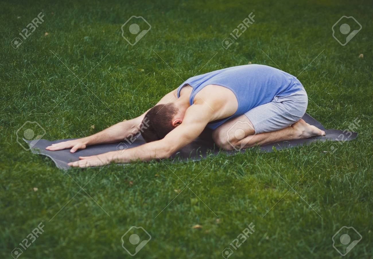 Man Child Pose Yoga Man Child Pose Yoga