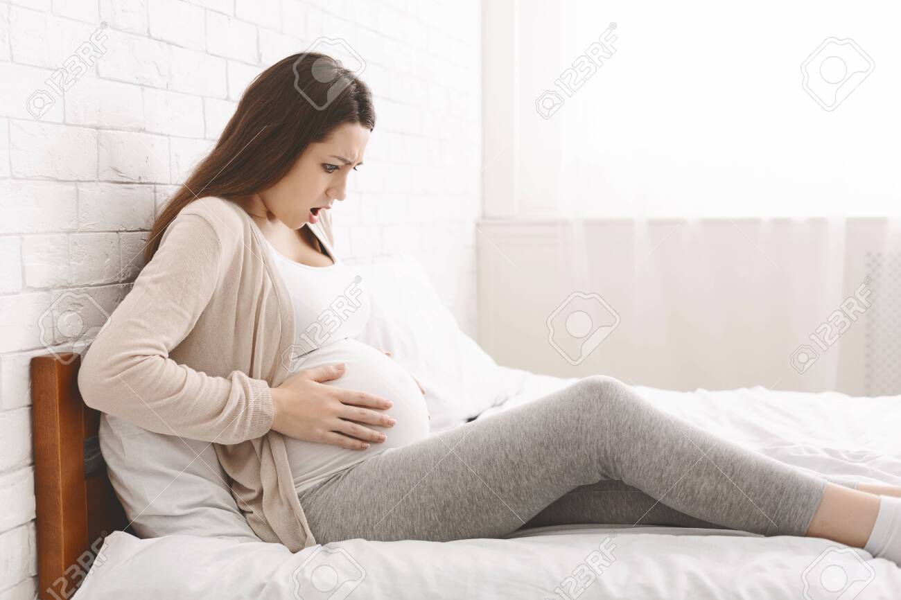 Braxton Hicks Contractions Pregnant Woman Suffering From Abdominal Stock Photo Picture And Royalty Free Image Image 139835231