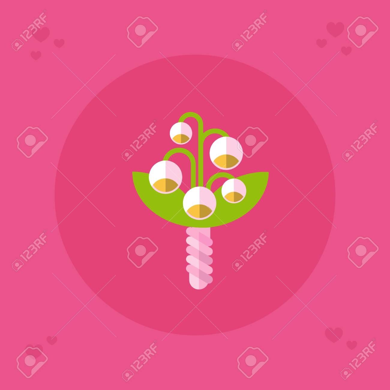 Flat design vector icon of modern beautiful bridal bouquet. Save the date. Engagement or wedding illustration for card and banner. - 73037720 Flat design vector icon of modern beautiful bridal bouquet. Save the date. Engagement or wedding illustration for card and banner. - 73037720