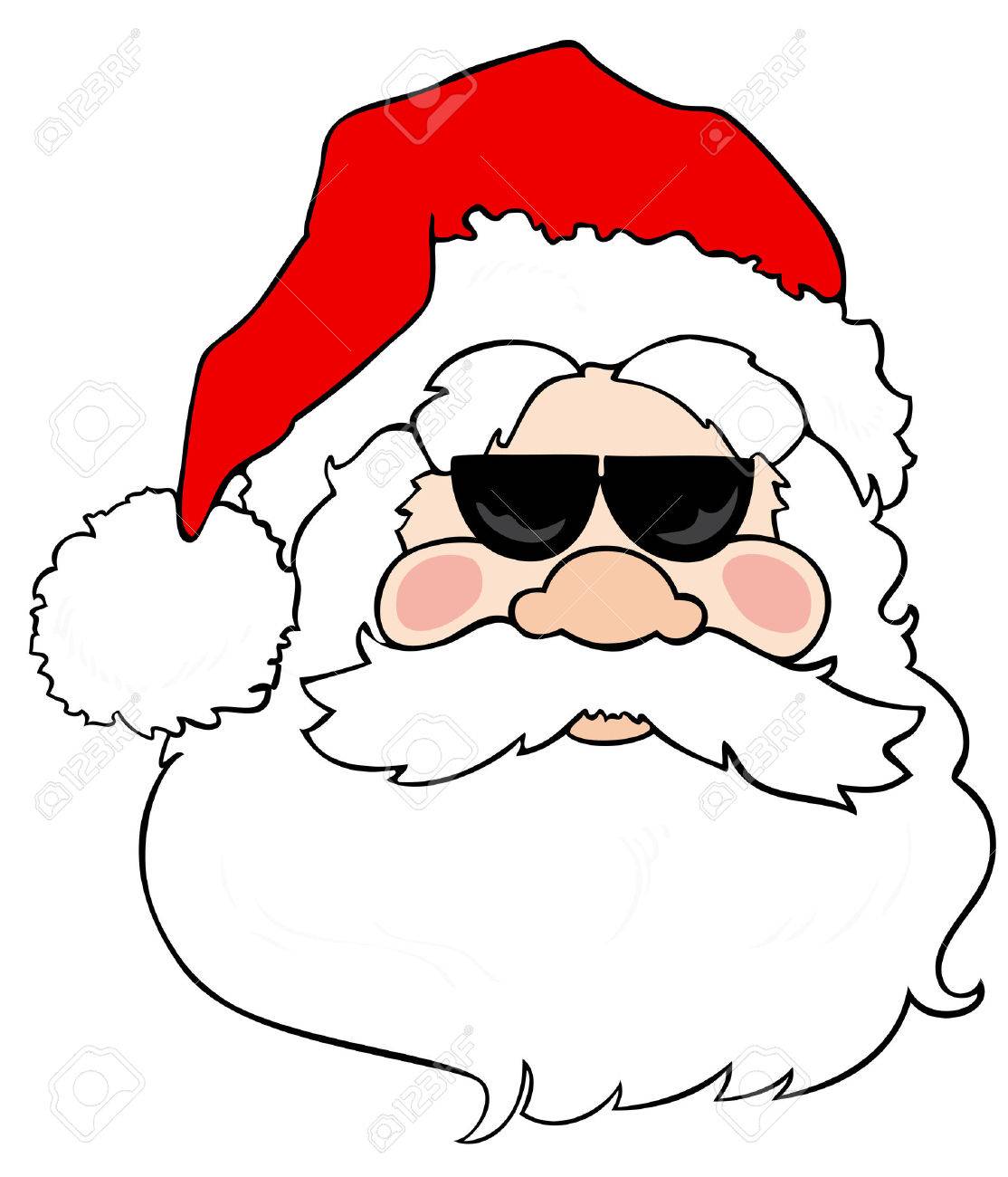 santa with sunglasses