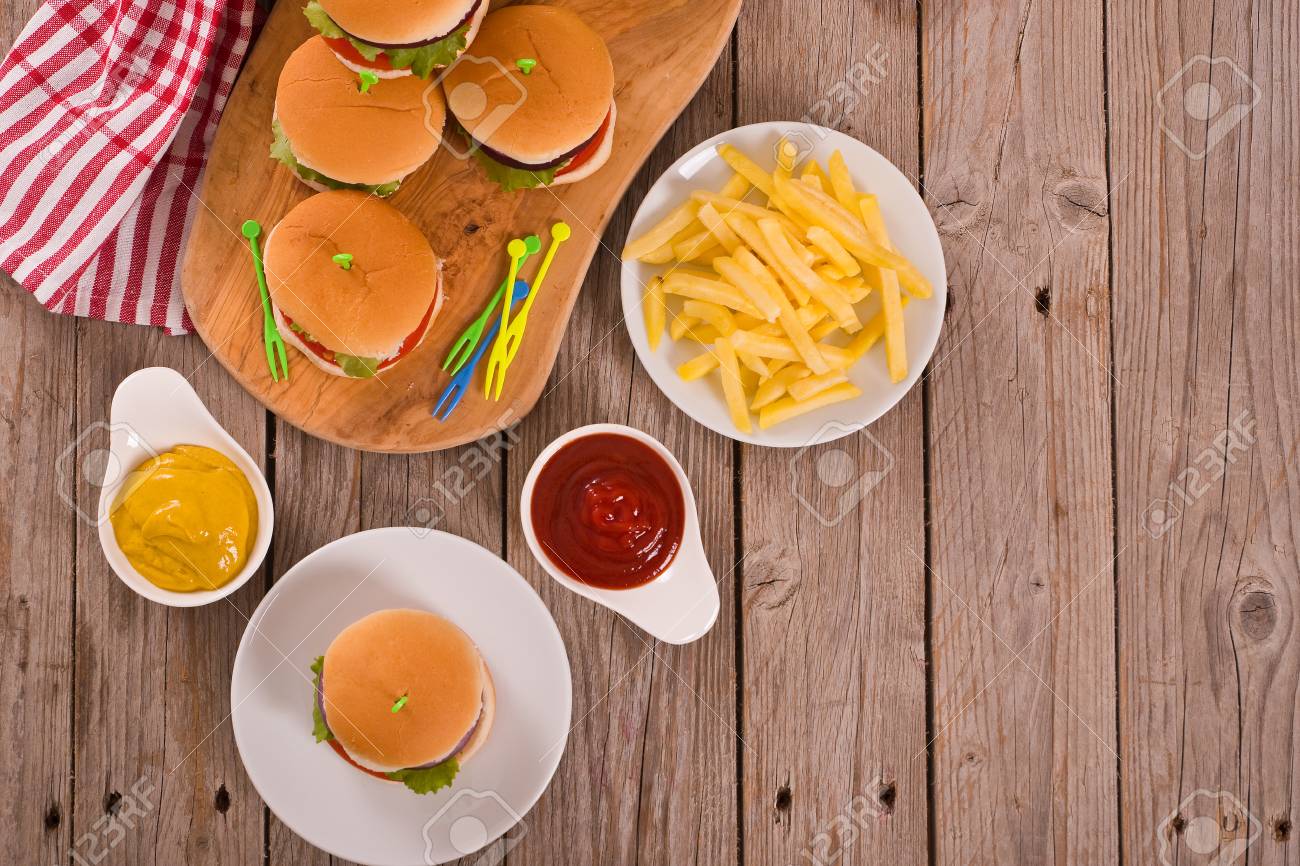 mini burgers with french