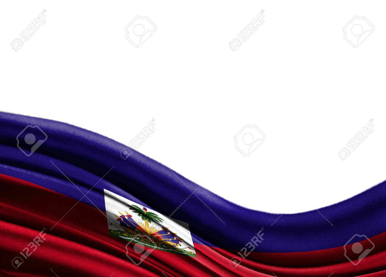 grunge colorful flag haiti with copyspace for your text or images