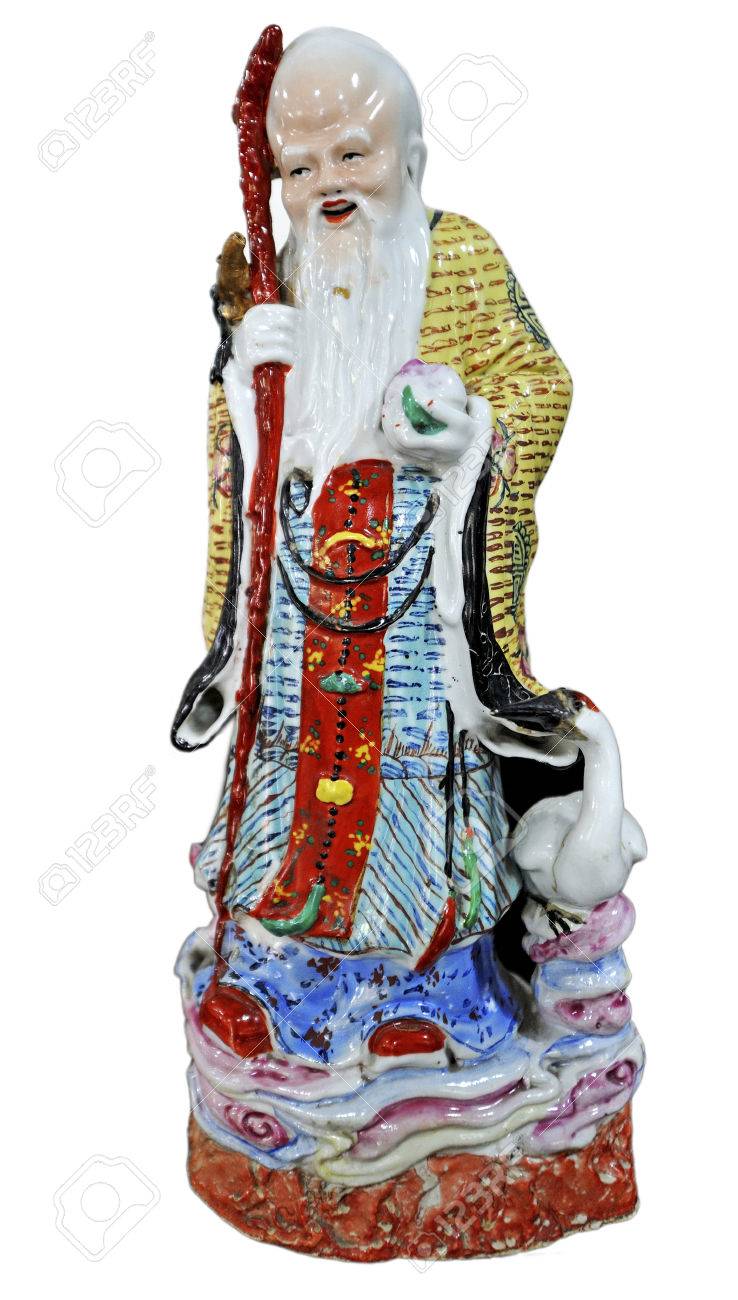 Chinese God Of Longevity Sculpture Stock Photo, Picture and Royalty Free  Image. Image 37587794., image size:738x1300