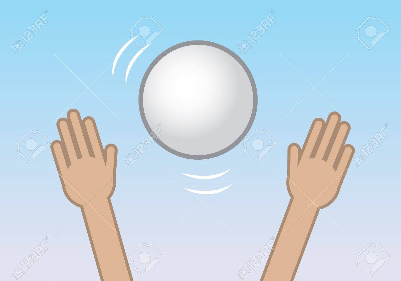 Hands Up Catching Or Throwing Ball Royalty Free Cliparts Vectors And Stock Illustration Image 19583069