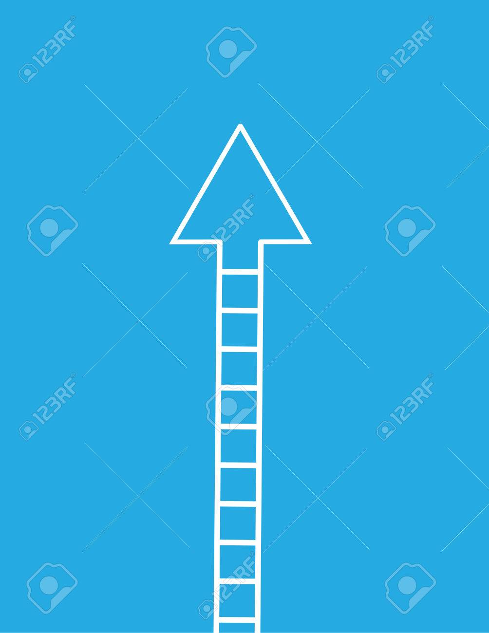 ladder with arrow pointing up royalty free cliparts vectors and
