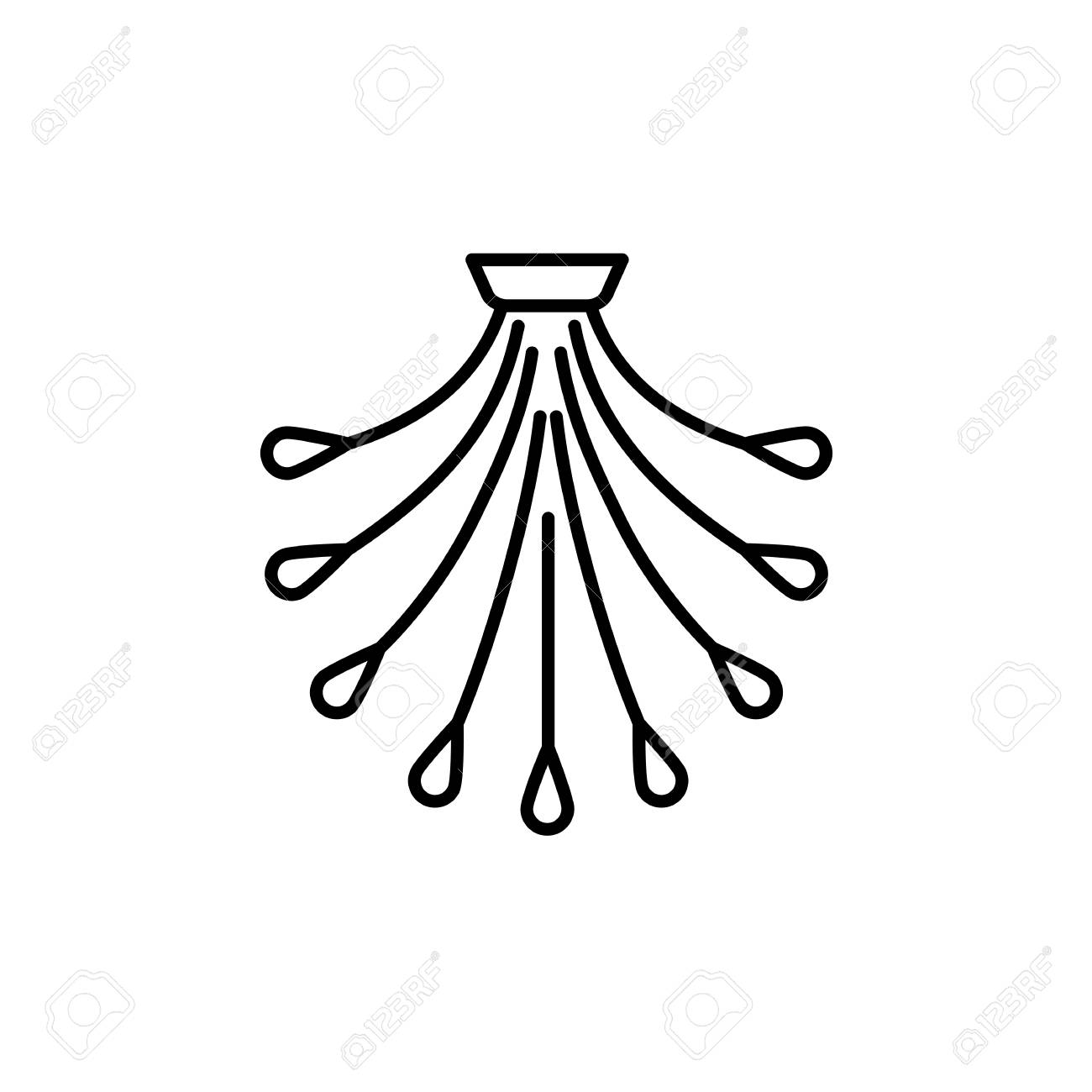 Vector Illustration Of Modern Ceiling Lamp Line Icon Of Multi Royalty Free Cliparts Vectors And Stock Illustration Image 110078856