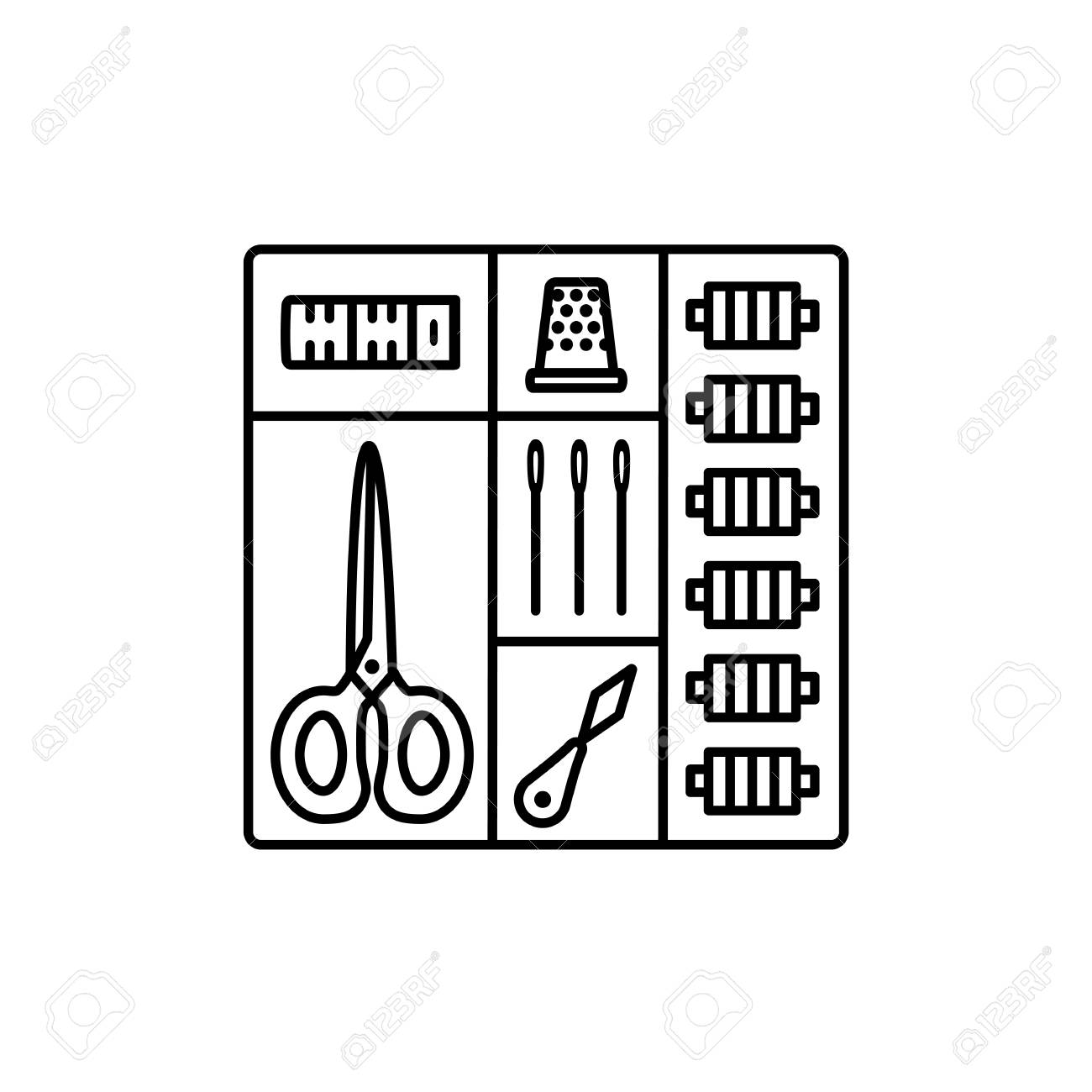 Sewing Kit Drawing Sewing Kit Drawing