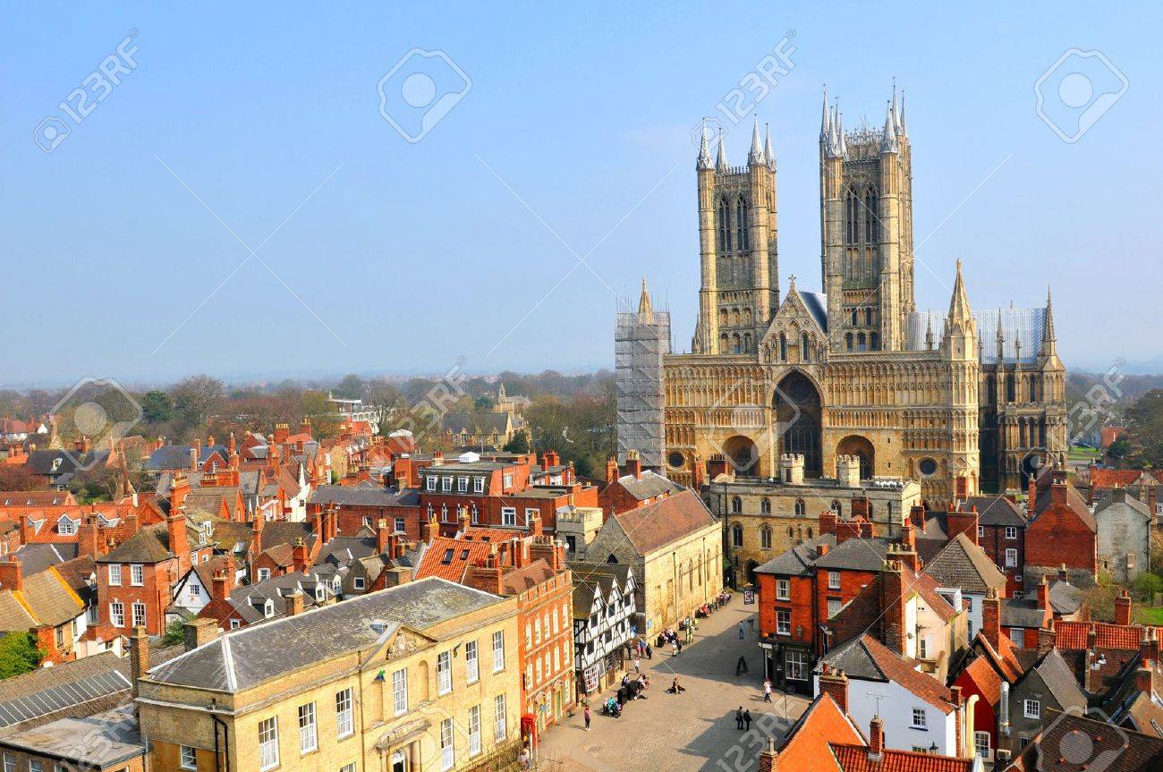 リンカン大聖堂は主要なランドマークとイングランドで 3 番目に大きい大聖堂です の写真素材 画像素材 Image