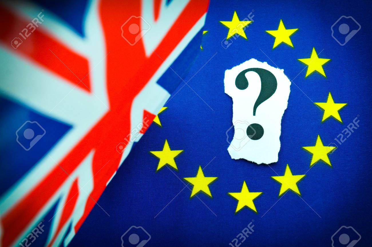 Brexit UK EU referndum concept with flags and topical message - 53830932 Brexit UK EU referndum concept with flags and topical message - 53830932