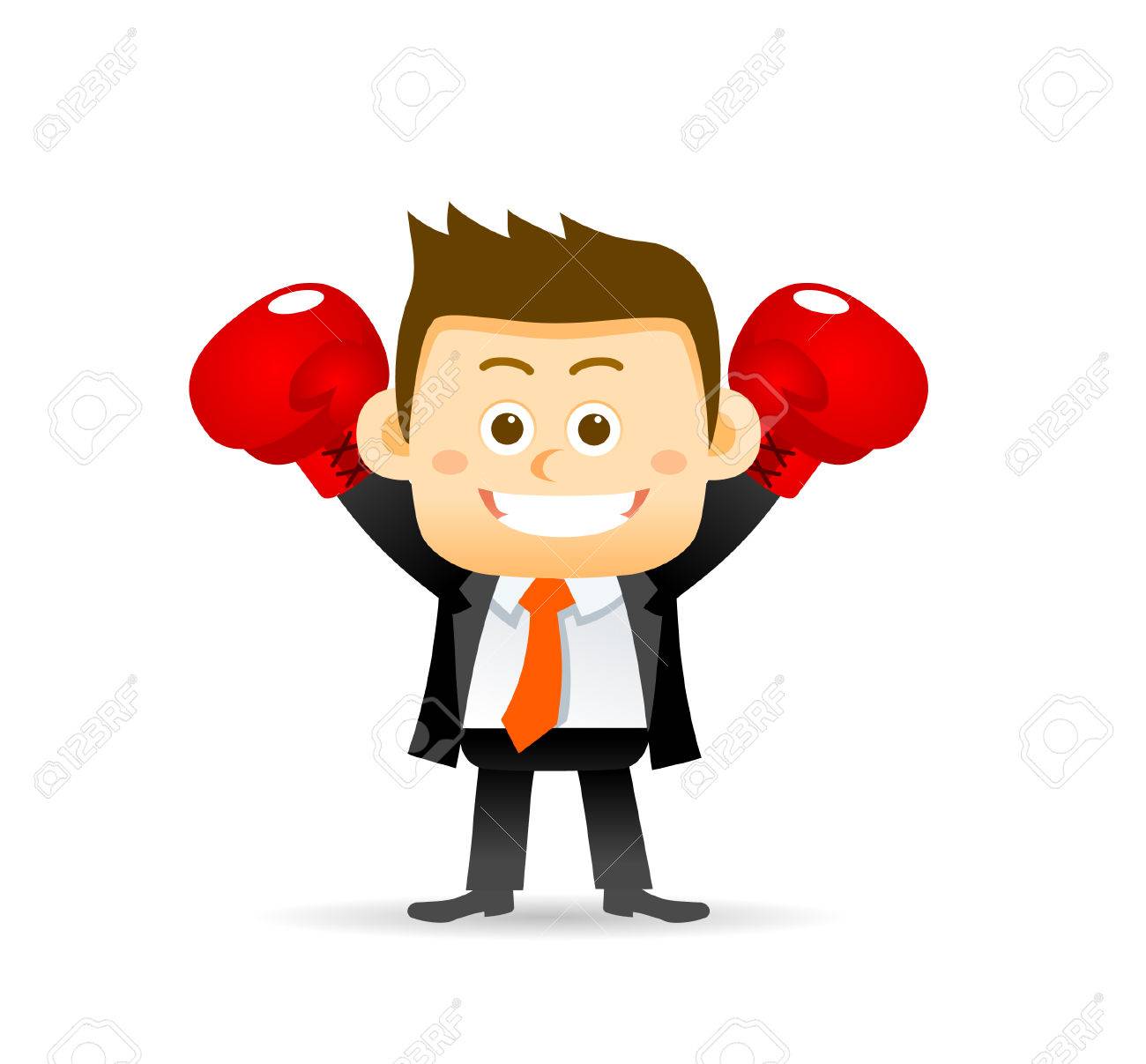 ボクシング グローブを持ったビジネスマンのベクター イラストです 簡単 質の損失なしに任意のサイズにスケーラブルな階層化されたベクトル Eps10 ファイルを編集します 高解像度ラスター Jpg ファイルが含まれています のイラスト素材 ベクタ Image