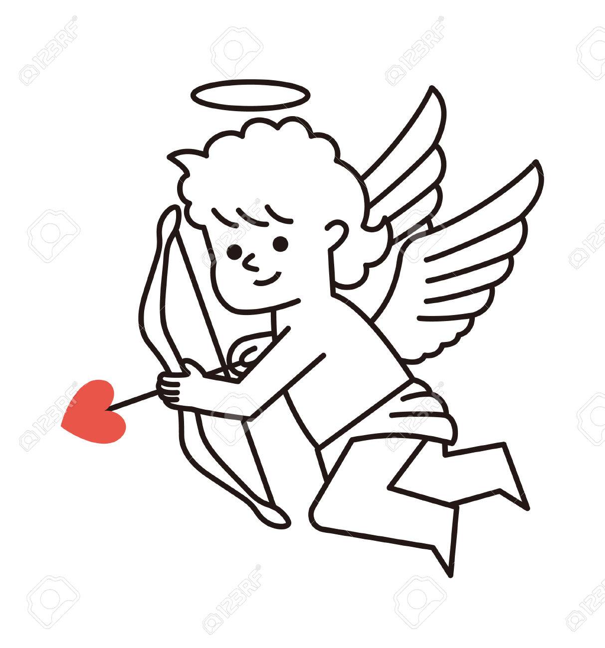 ベクトル イラスト キューピッド愛角度のイラスト素材 ベクタ Image