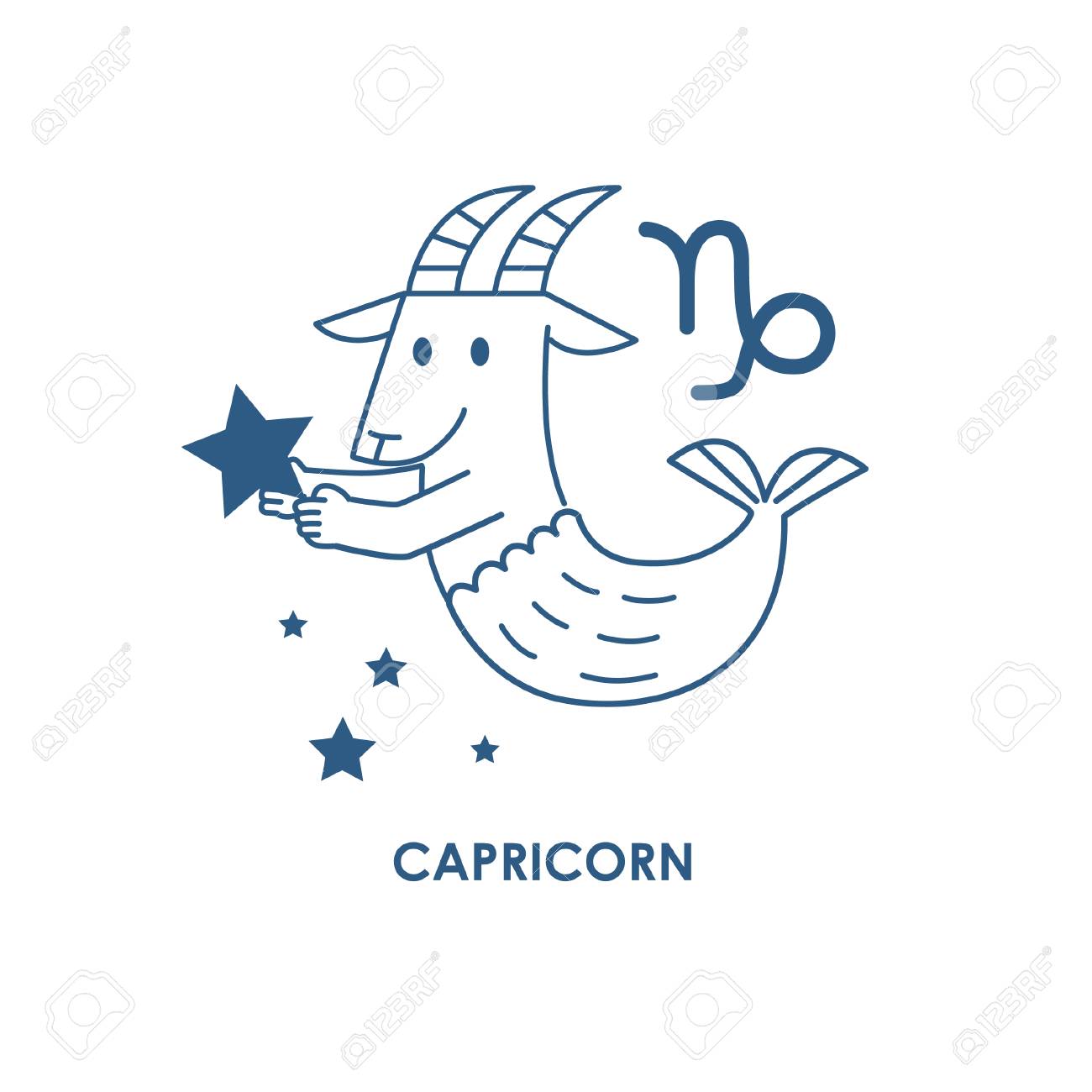 サイン山羊座星座の占い Vector イラスト背景 のイラスト素材 ベクタ Image