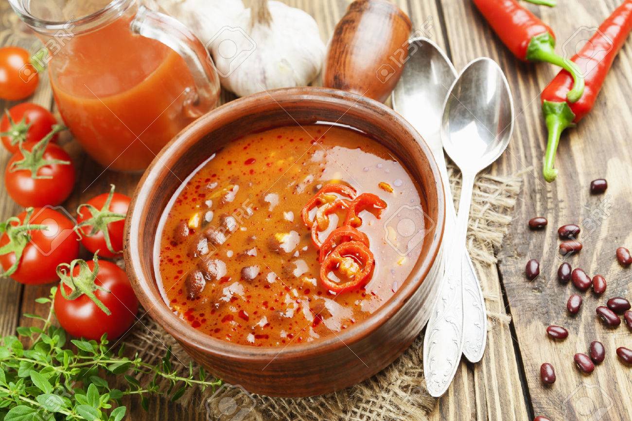 小豆と唐辛子のスープ メキシコ料理 の写真素材 画像素材 Image