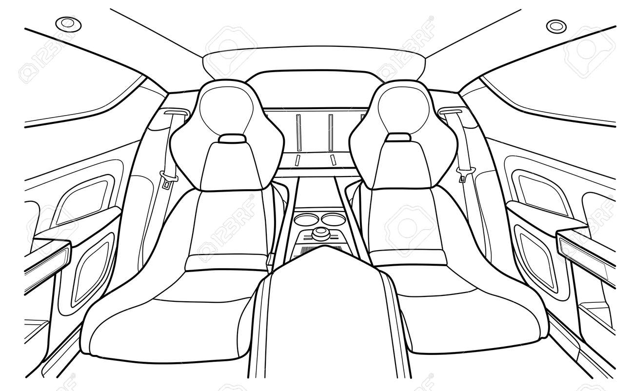the machine inside the interior of the vehicle back seat vector royalty free cliparts vectors and stock illustration image 112126944 the machine inside the interior of the vehicle back seat vector