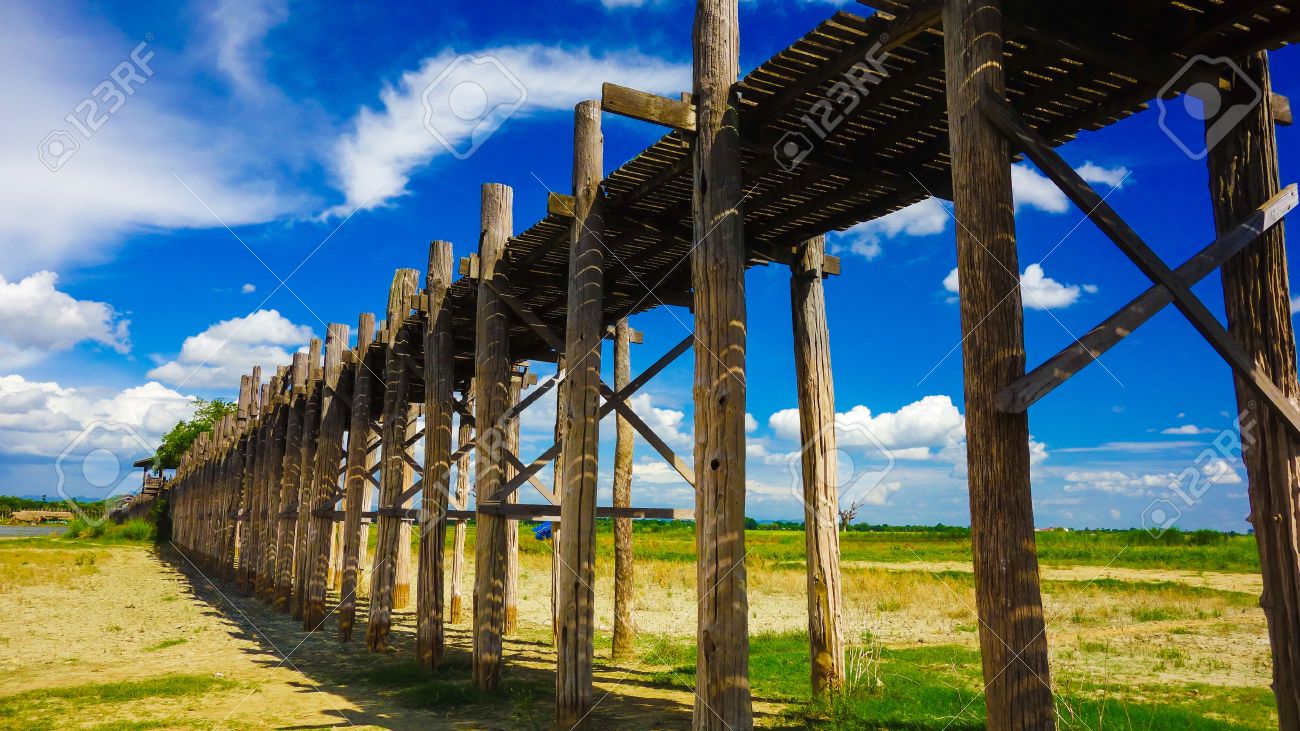 U 痛み橋 マンダレー ミャンマー ビルマ の写真素材 画像素材 Image