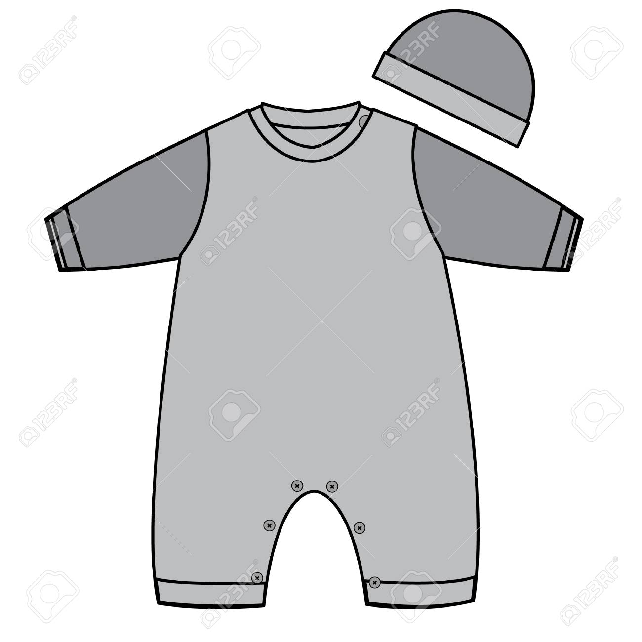 baby clothes flat sketch template isolated royalty free cliparts