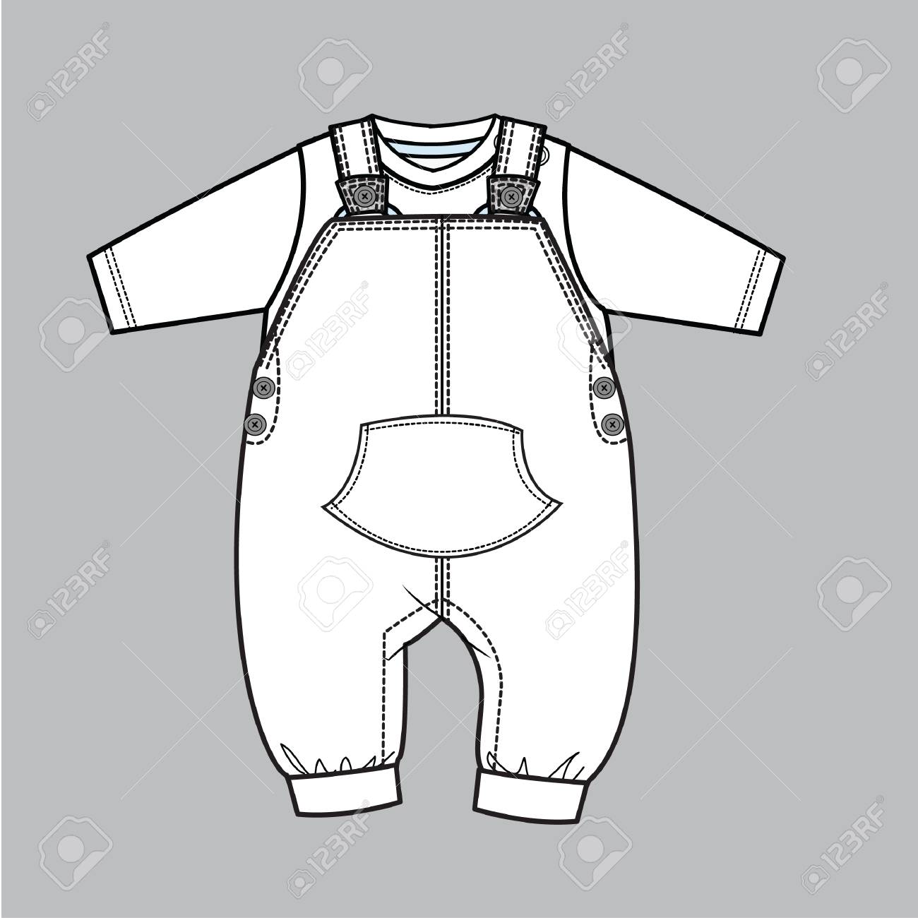 baby clothes flat sketch template isolated royalty free cliparts