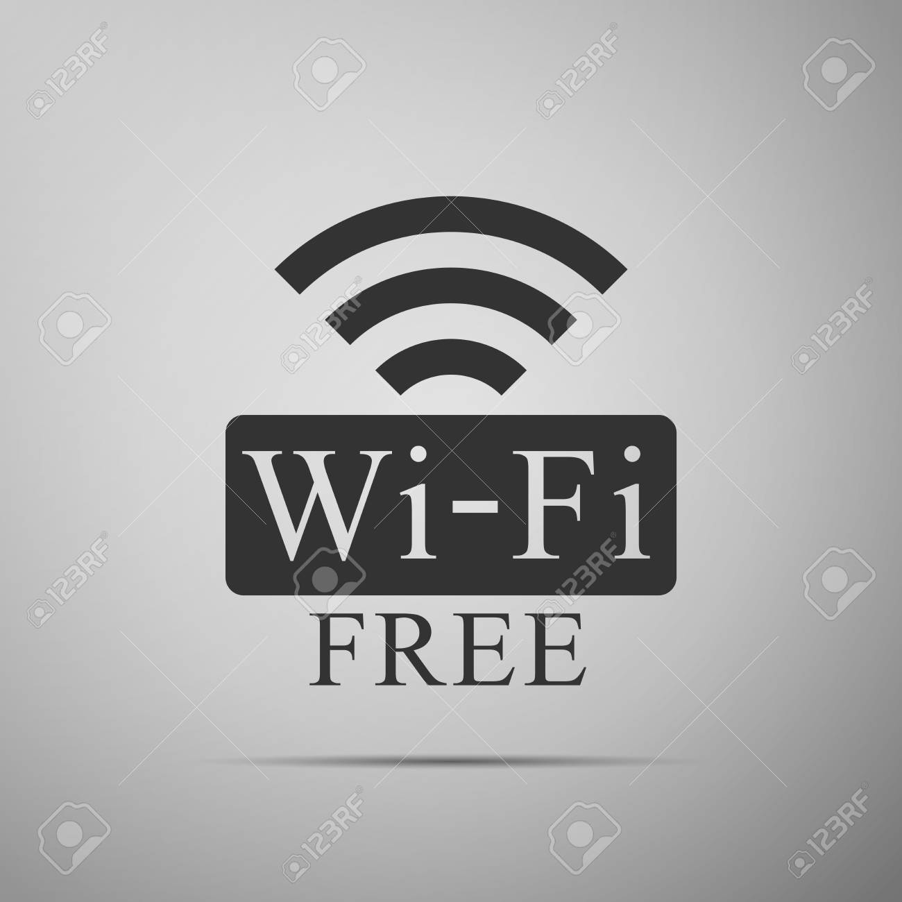 Free Wifi Sign Icon Isolated On Grey Background Wifi Symbol Royalty Free Cliparts Vectors And Stock Illustration Image 82604471