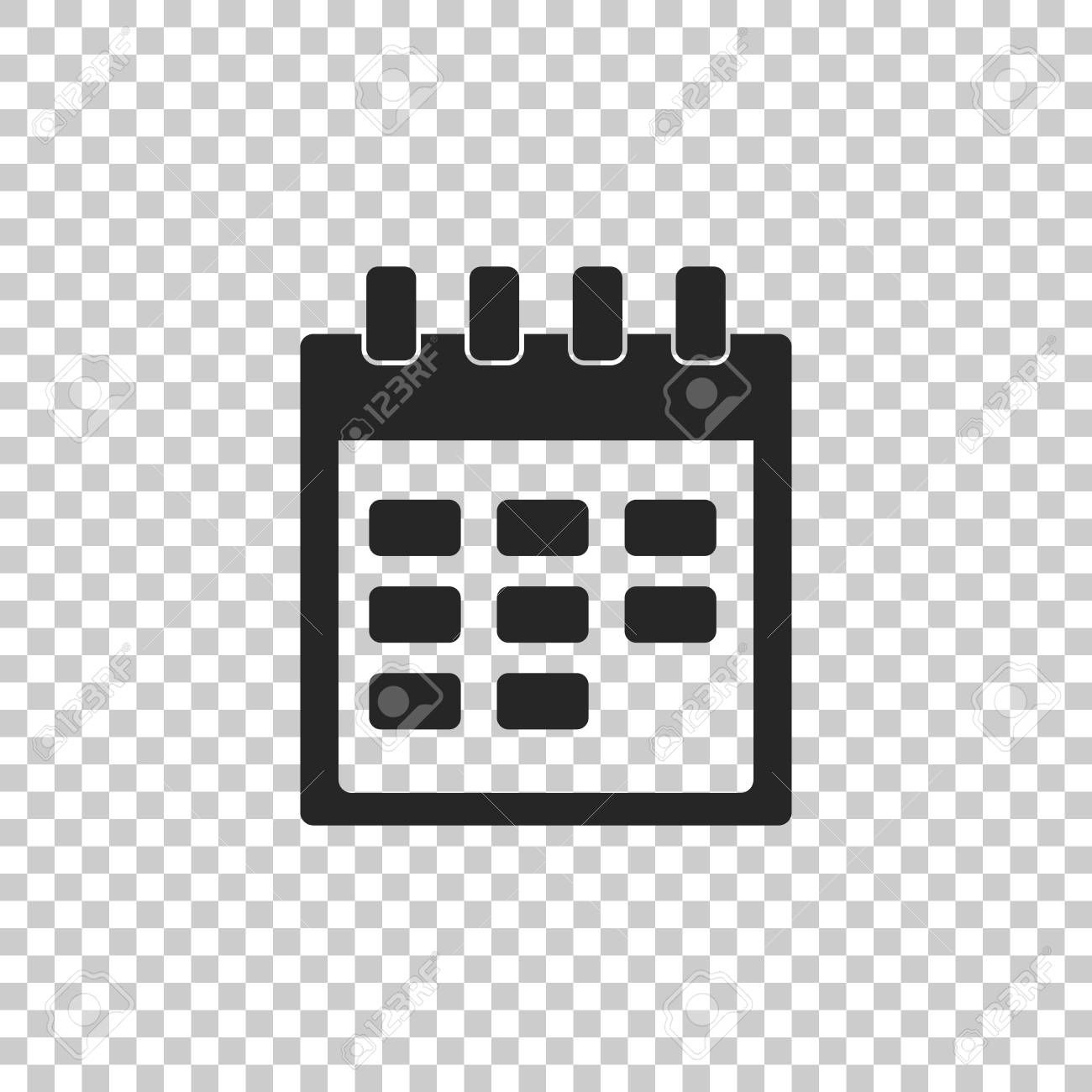Calendar Icon Isolated On Transparent Background Flat Design Royalty Free Cliparts Vectors And Stock Illustration Image