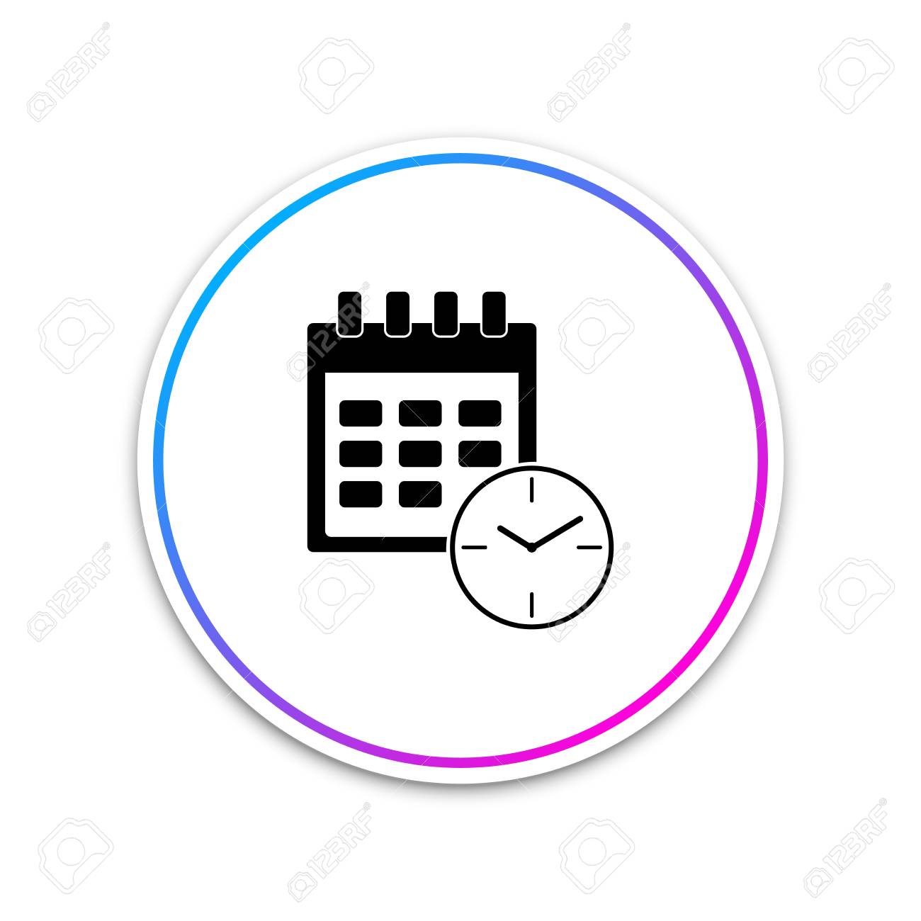 calendar and clock icon isolated on white background schedule royalty free cliparts vectors and stock illustration image 124993512 calendar and clock icon isolated on white background schedule