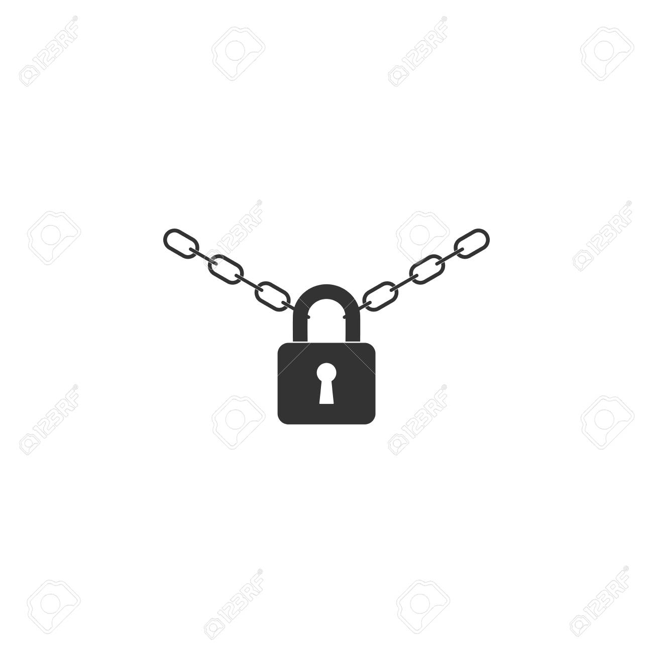 combination lock and chain