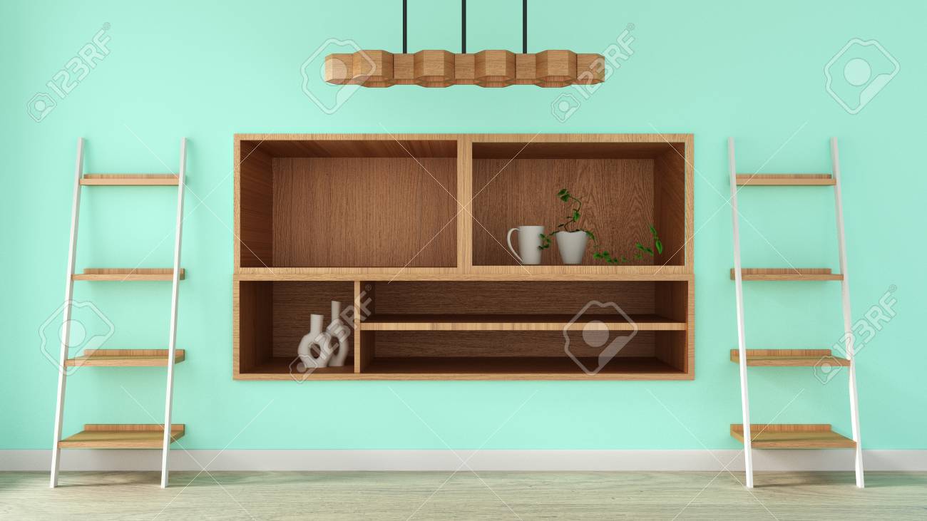 tv shelf in green room modern tropical style empty room interior tv shelf design images