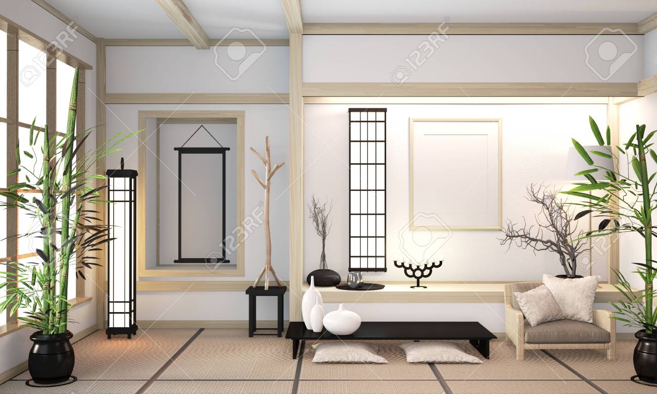 Modern Zen Mix Orininal Zen Style Wooden Room Interior With Tatami Mat And  Design Wooden Wall Minimal Japanese Style.3D Rendering Stock Photo, Picture  and Royalty Free Image. Image 130665605., image size:1300x780