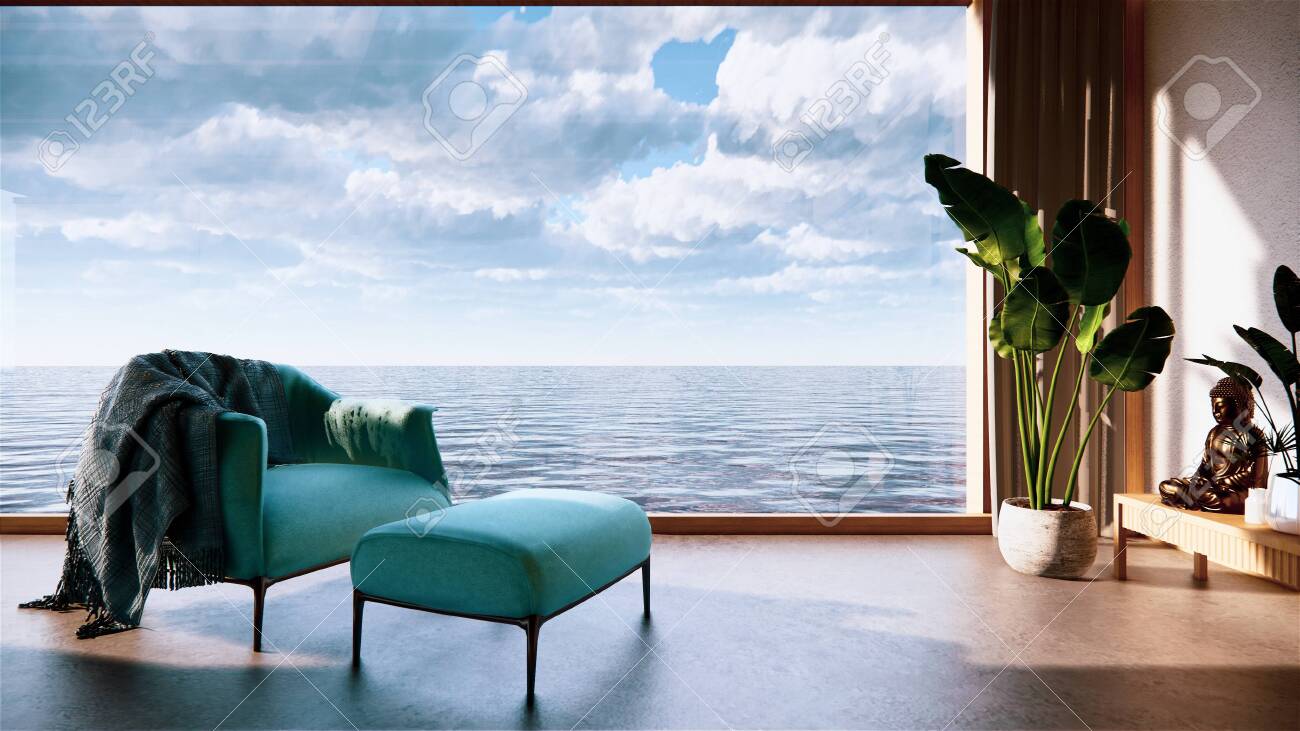 Japan Room Interior Japanese Style 3d Rendering In View Sea 3d Stock Photo Picture And Royalty Free Image Image 152955132