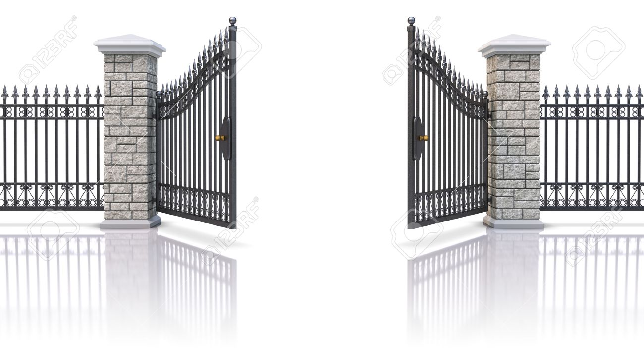 open iron gate stock photo picture and royalty free image image