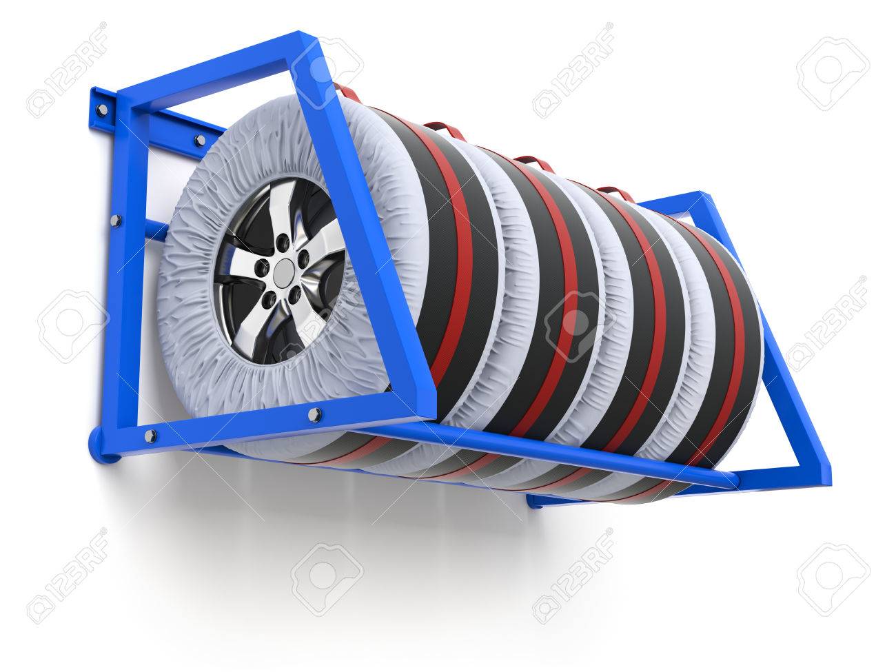 予備車タイヤ ホイール ストレージをカバーし キャリー バッグ カバー 3 D イラストレーション の写真素材 画像素材 Image