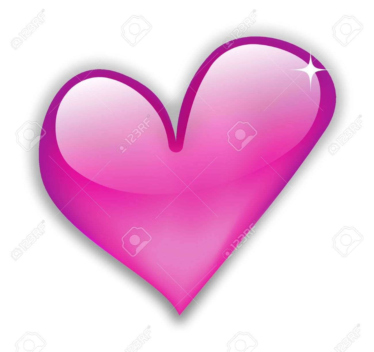 glossy hot pink heart royalty free cliparts vectors and stock pink heart picture
