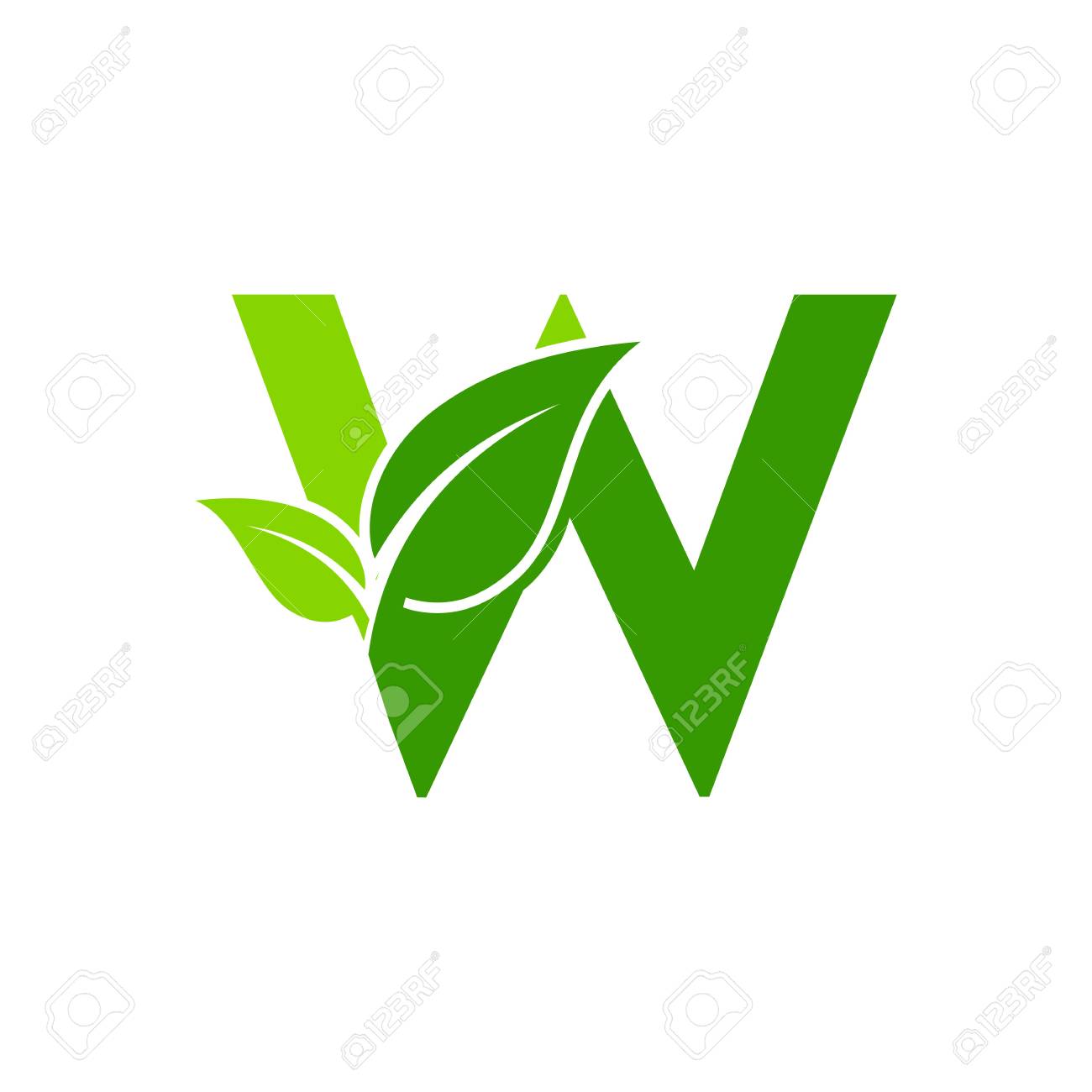 Buchstabe W Logo Konzept Natur Grunes Blatt Symbol Initialen W Icon Design Lizenzfrei Nutzbare Vektorgrafiken Clip Arts Illustrationen Image 94388554