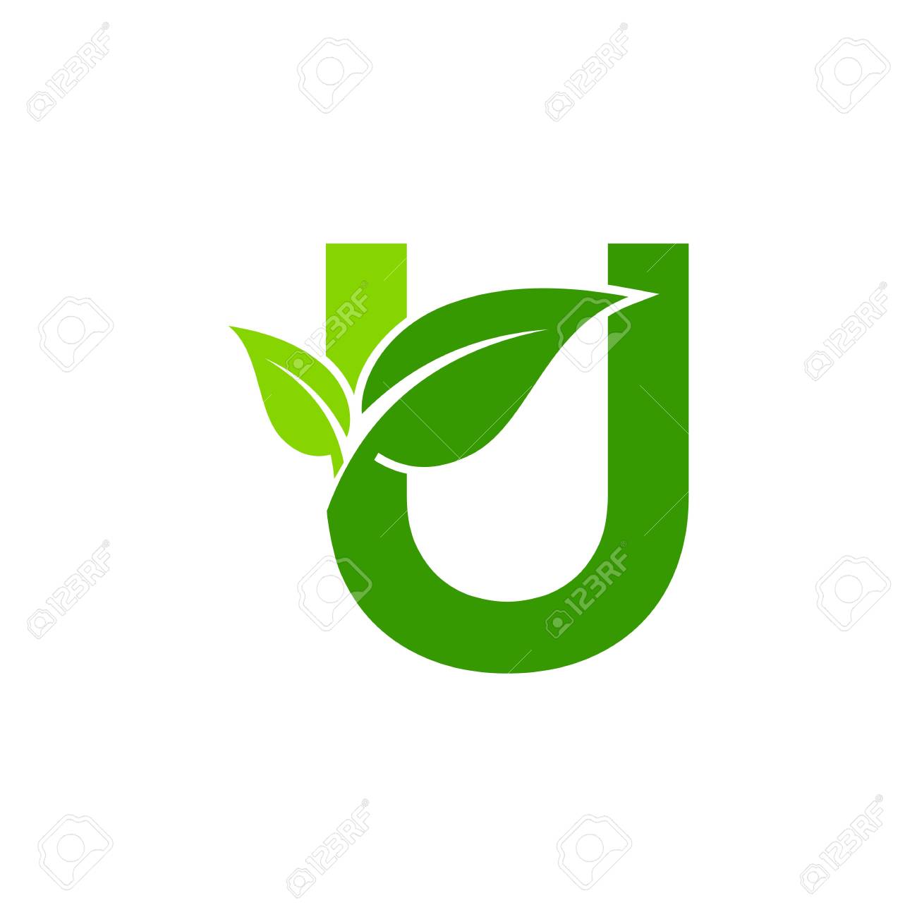 Letter U Logo Concept, Nature Green Leaf Symbol, Initials U Icon Design  Royalty Free SVG, Cliparts, Vectors, and Stock Illustration. Image 94387205., image size:1300x1300