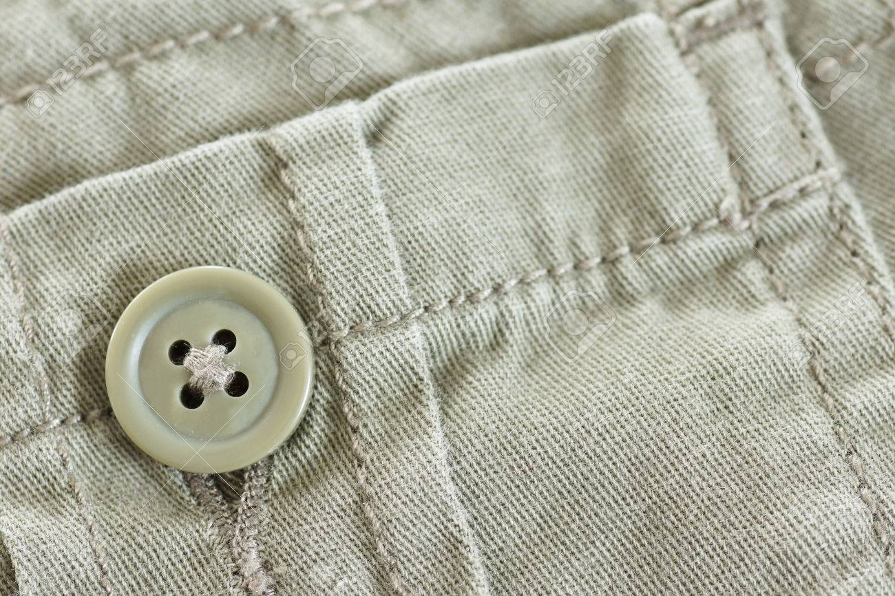 Pantalon Kaki PocheLe TextileGrands Coton Bouton De Macro Détails FTlJu35K1c