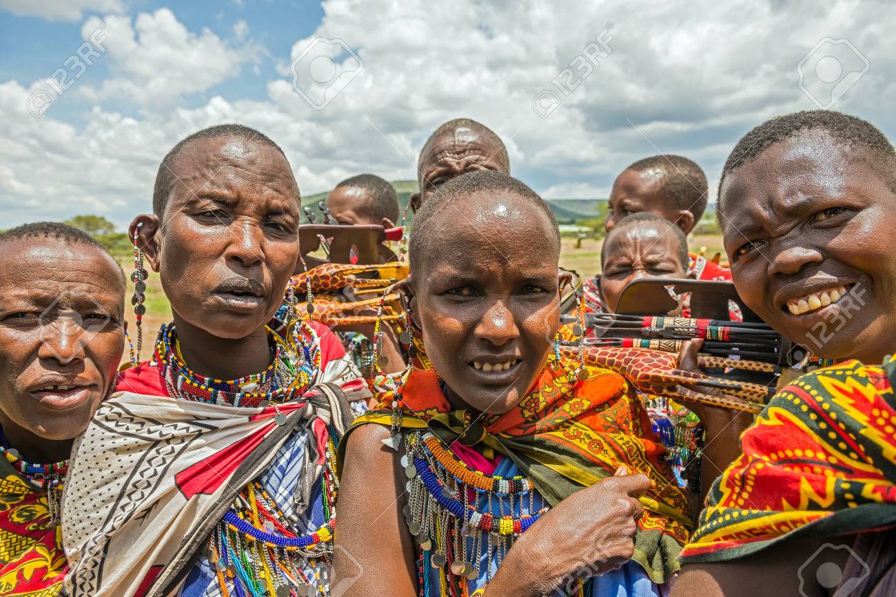 Maasai Mara Kenya October 16 2014 Group Of Maasai People Stock Photo Picture And Royalty Free Image Image 33231237