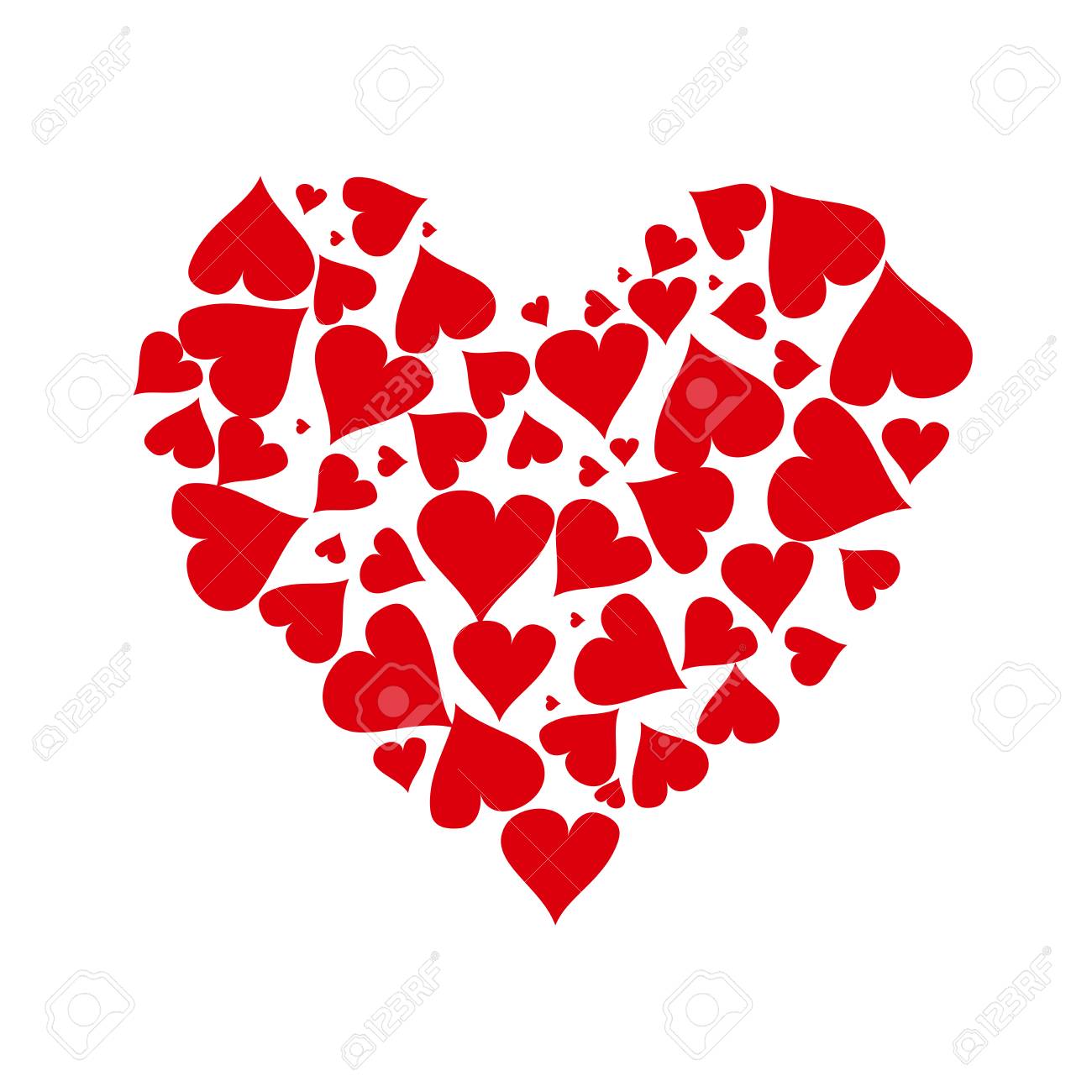 Heart Made Up Of Little Hearts Royalty Free Cliparts Vectors And Stock Illustration Image 92615438