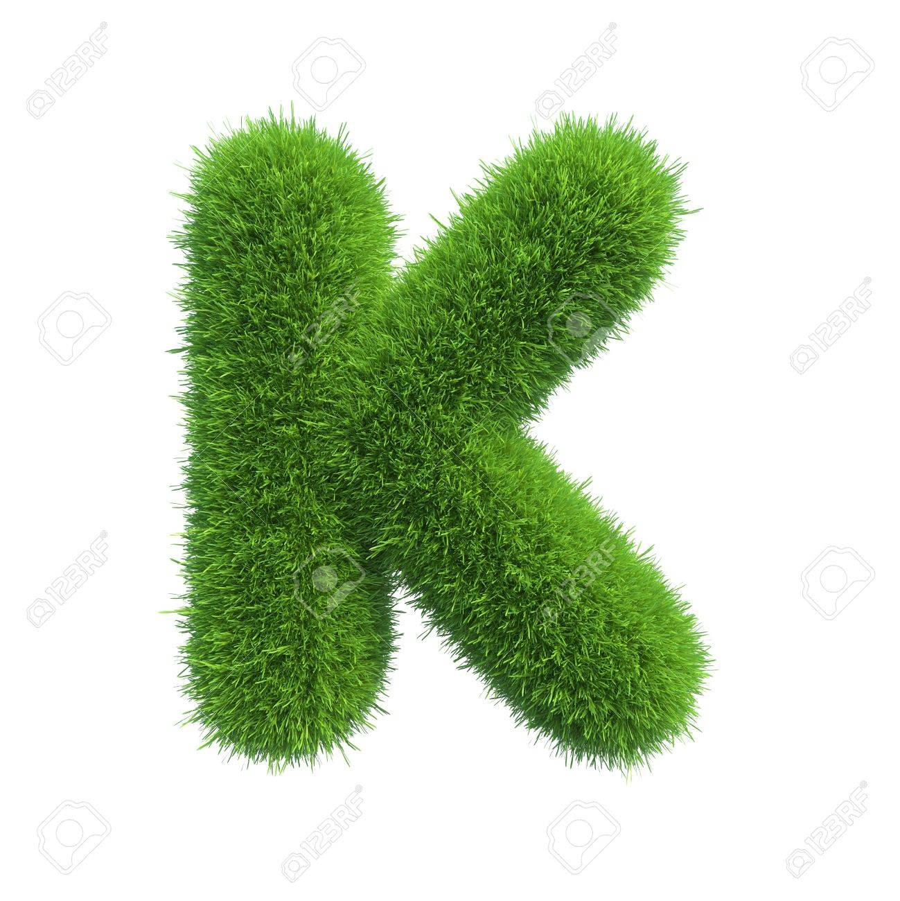Letter of green fresh grass isolated on a white background - 34449012 Letter of green fresh grass isolated on a white background - 34449012