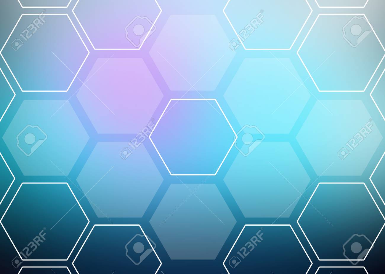 蜂の巣状の六角形の形状の抽象的なカラフルな背景 の写真素材 画像素材 Image