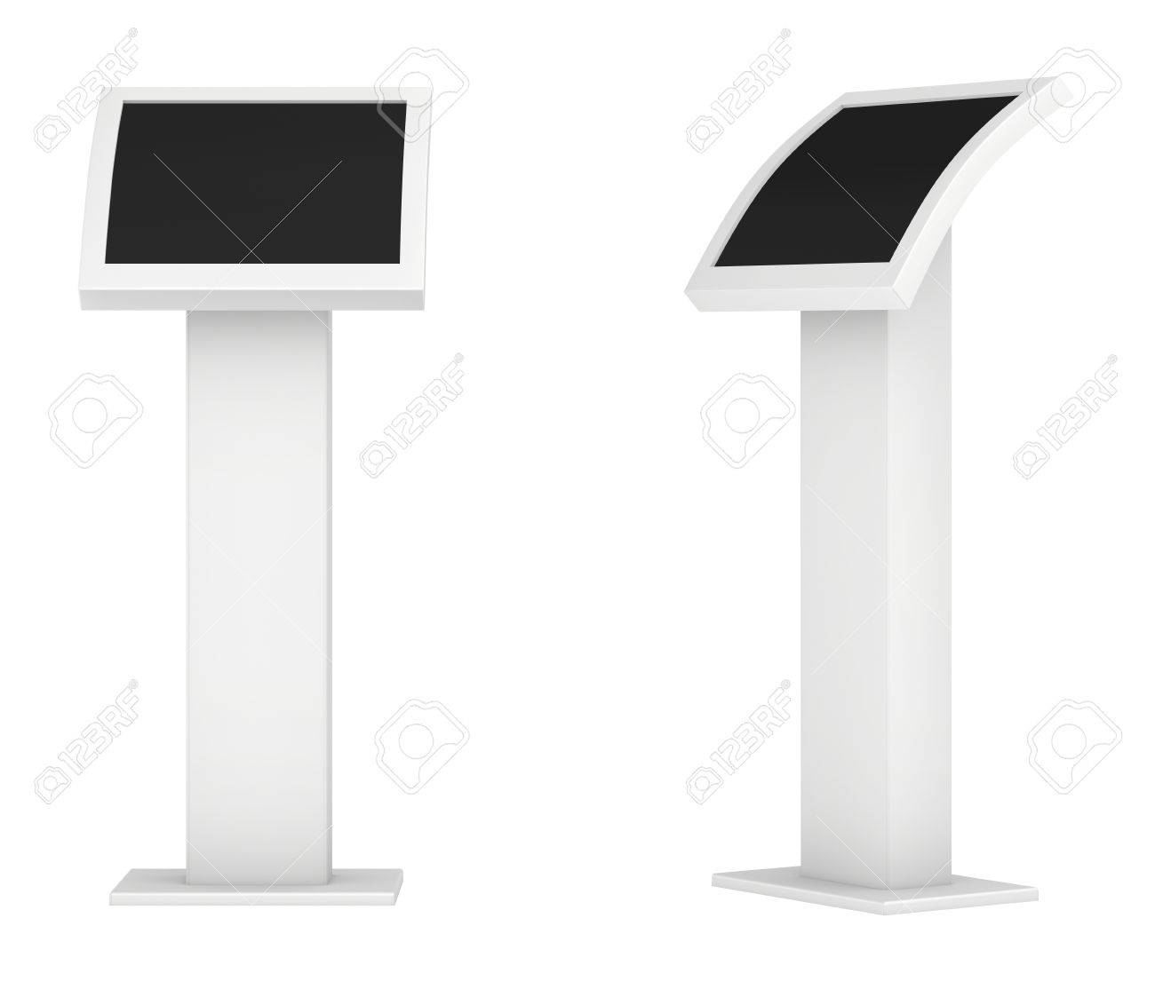 interactive kiosk on white background. - 55967966 interactive kiosk on white background. - 55967966