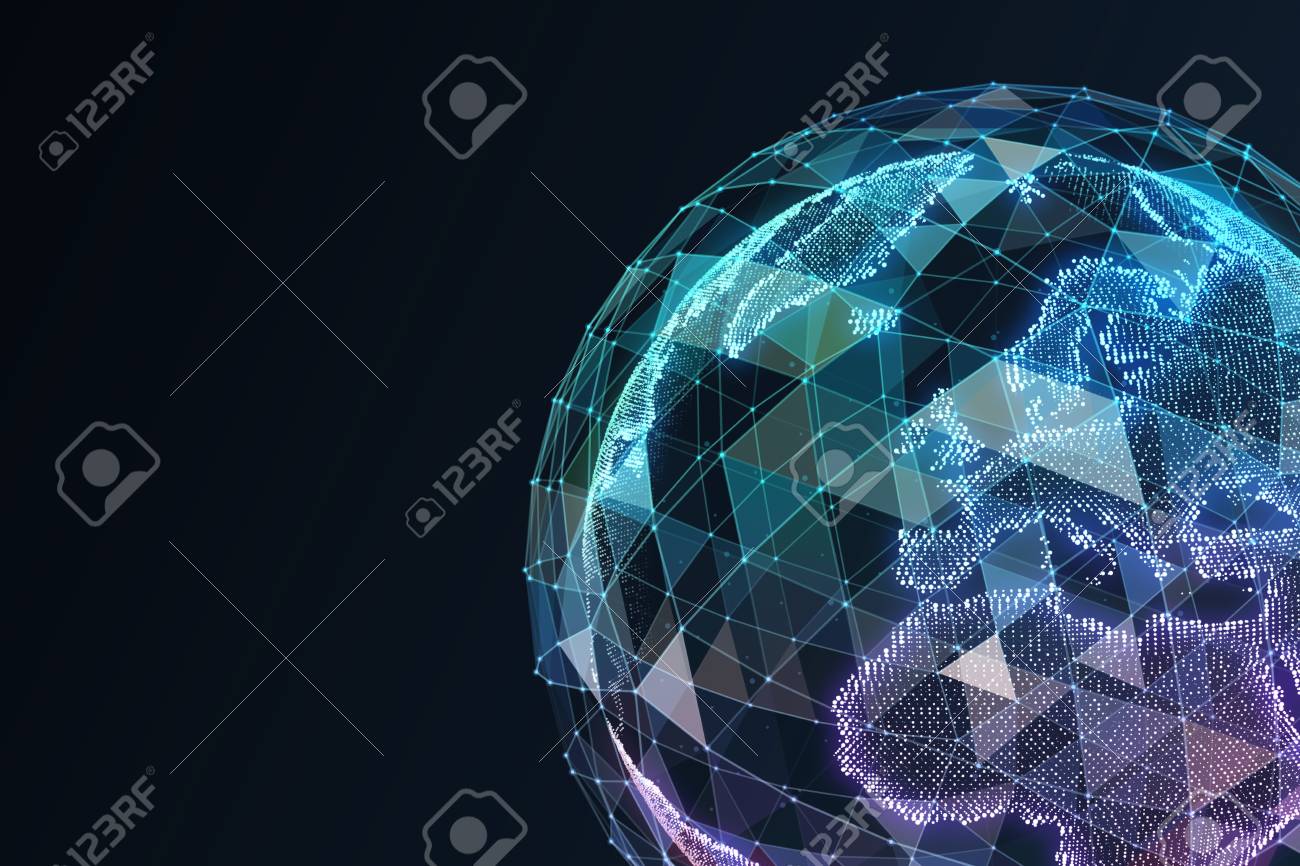 Digital World. Computer graphics made. Illustration of a technological world. - 71357100 Digital World. Computer graphics made. Illustration of a technological world. - 71357100