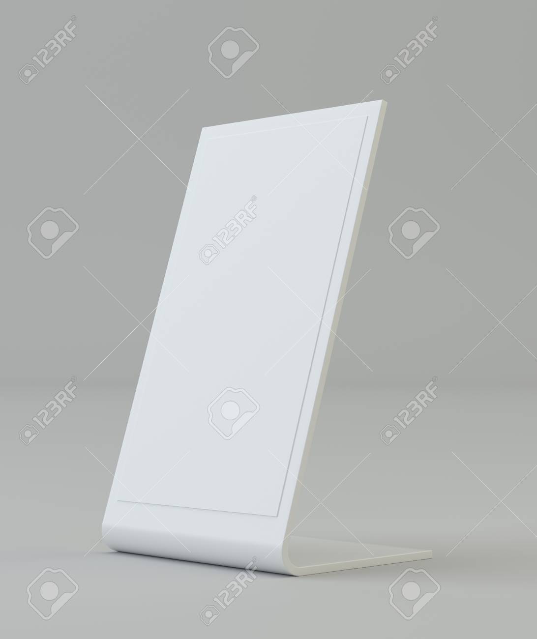 blank flyer mockup plastic holder clear brochure holding empty