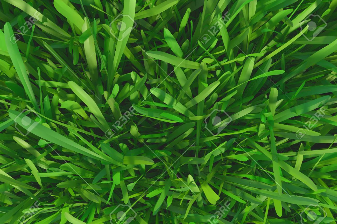 緑の草原背景テクスチャ。新鮮な春の緑の芝生。3d レンダリング の写真 