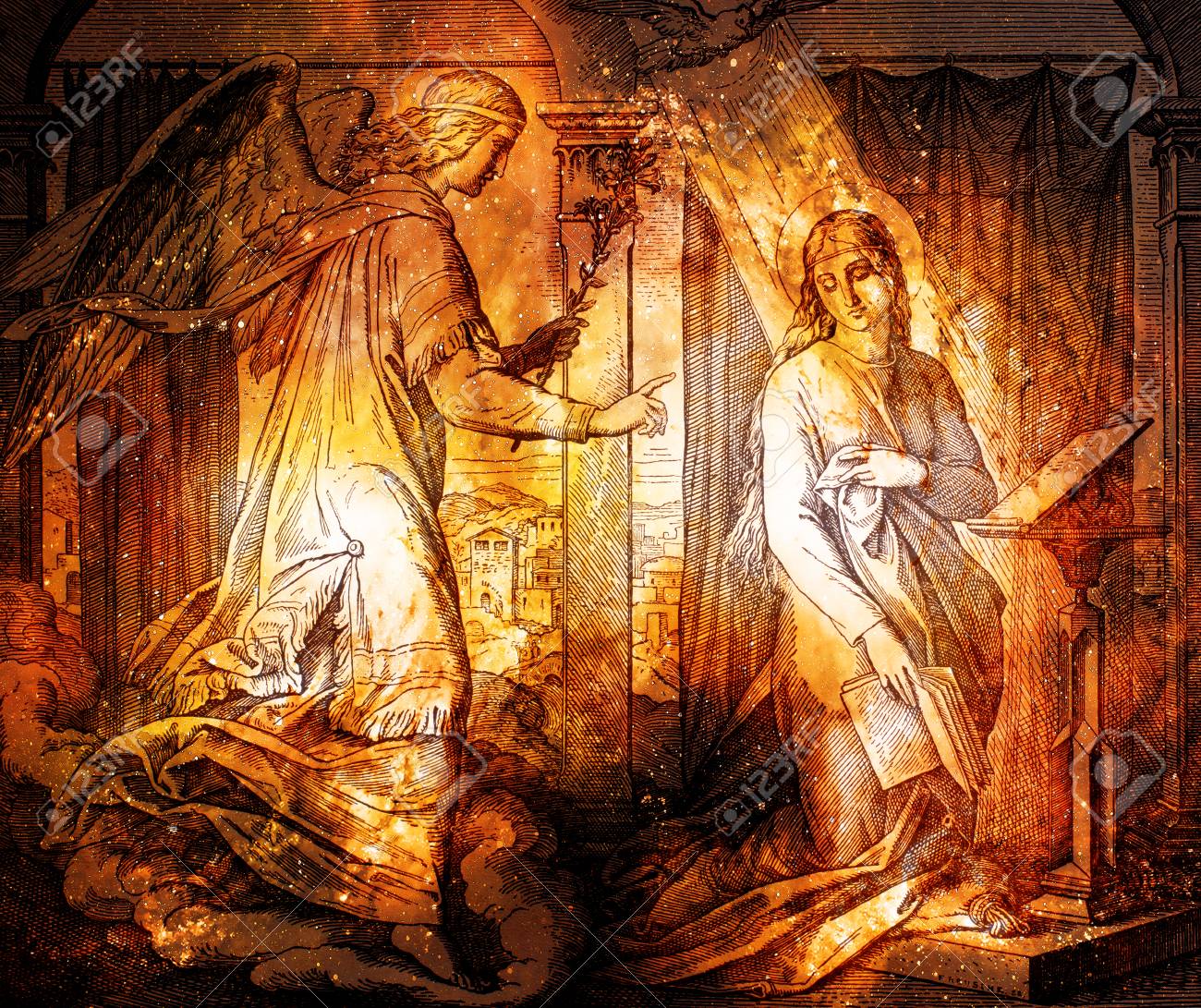 1937 聖書 st vojtech 発行 trnava スロバキア jesus birth 大天使