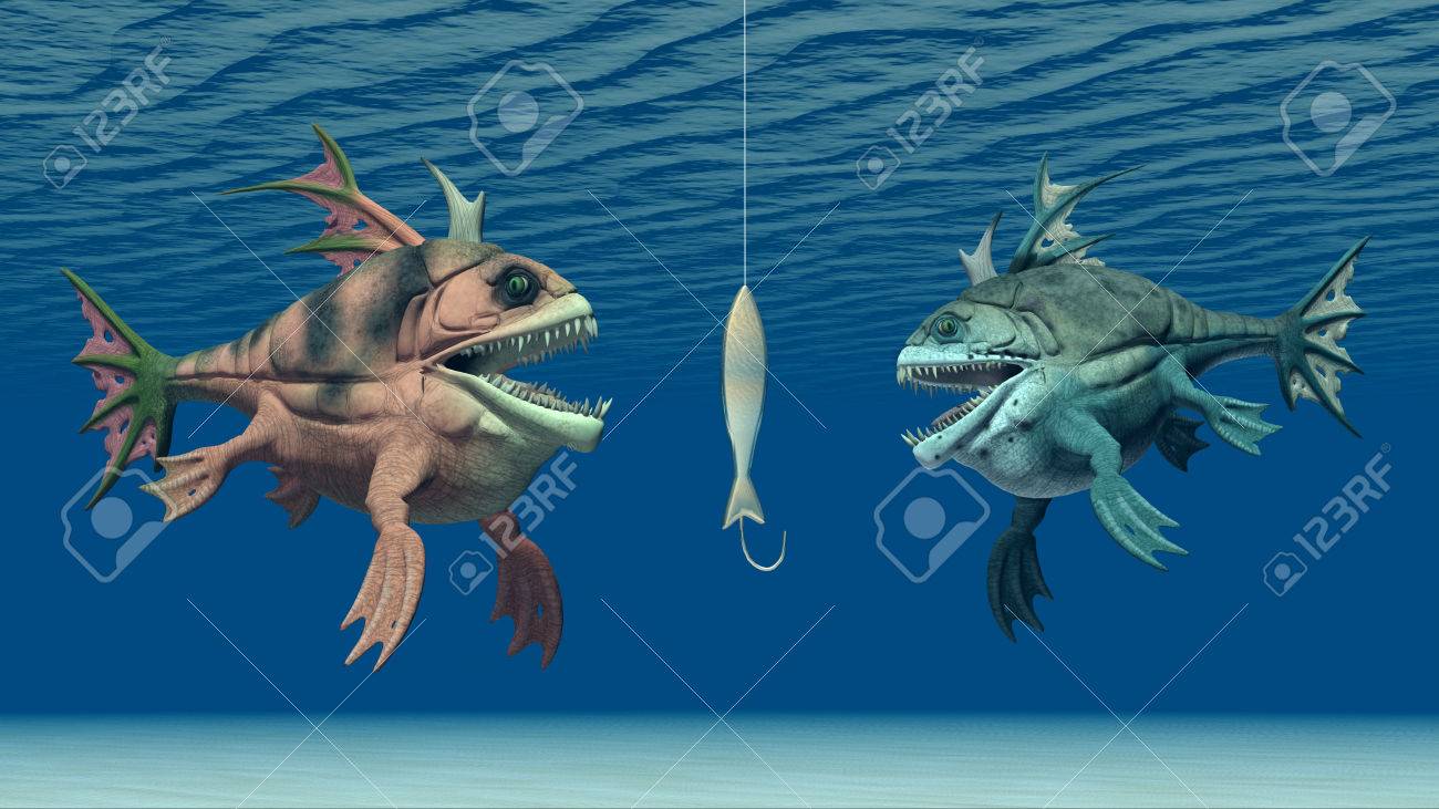 釣り餌と巨大な魚 の写真素材 画像素材 Image