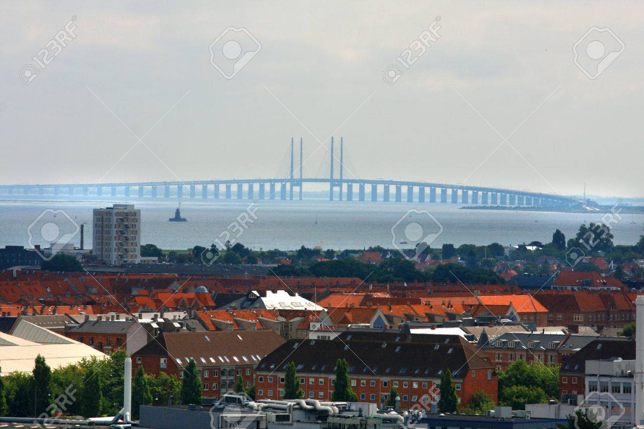 The bridge over Oresund between Copenhagen Denmark and Malmo Sweden, Oresundsbron in a foggy landscape - 62649463 The bridge over Oresund between Copenhagen Denmark and Malmo Sweden, Oresundsbron in a foggy landscape - 62649463