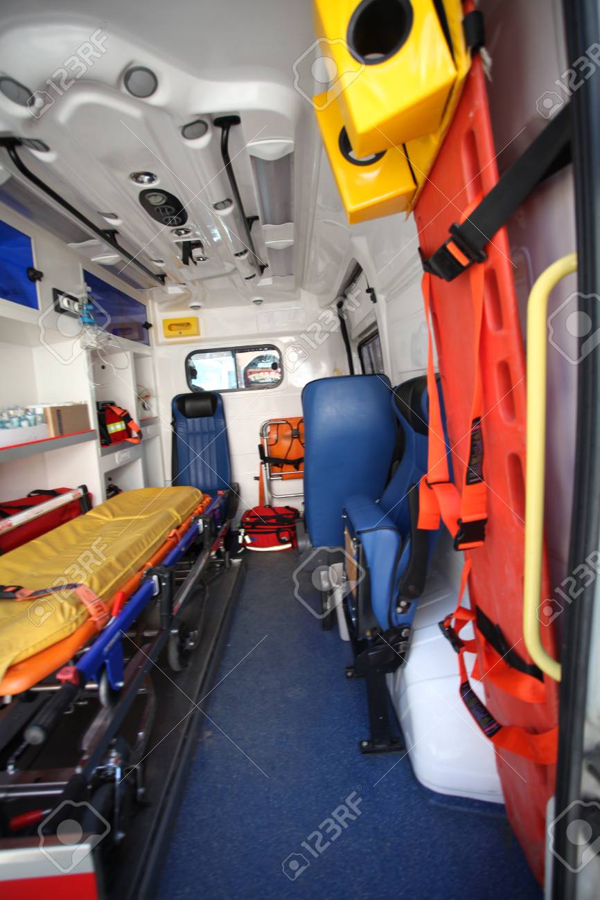 Ambulance car from inside and back space. - 90166350 Ambulance car from inside and back space. - 90166350