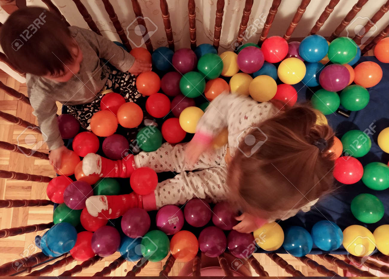 Kids playing with balls - 146871241 Kids playing with balls - 146871241